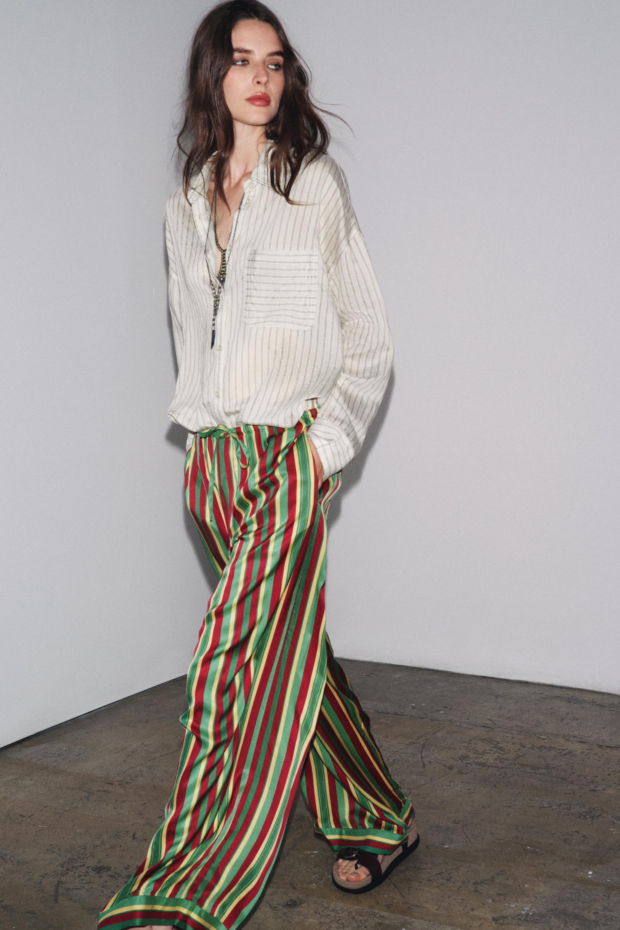 STRIPED PAJAMA PANTS ZW COLLECTION
