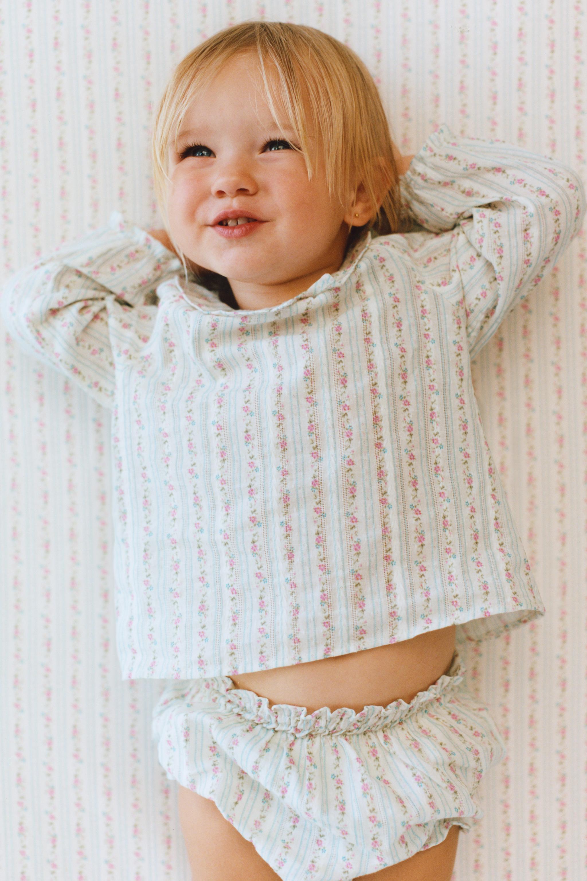 FLORAL SHIRT AND BLOOMERS SET