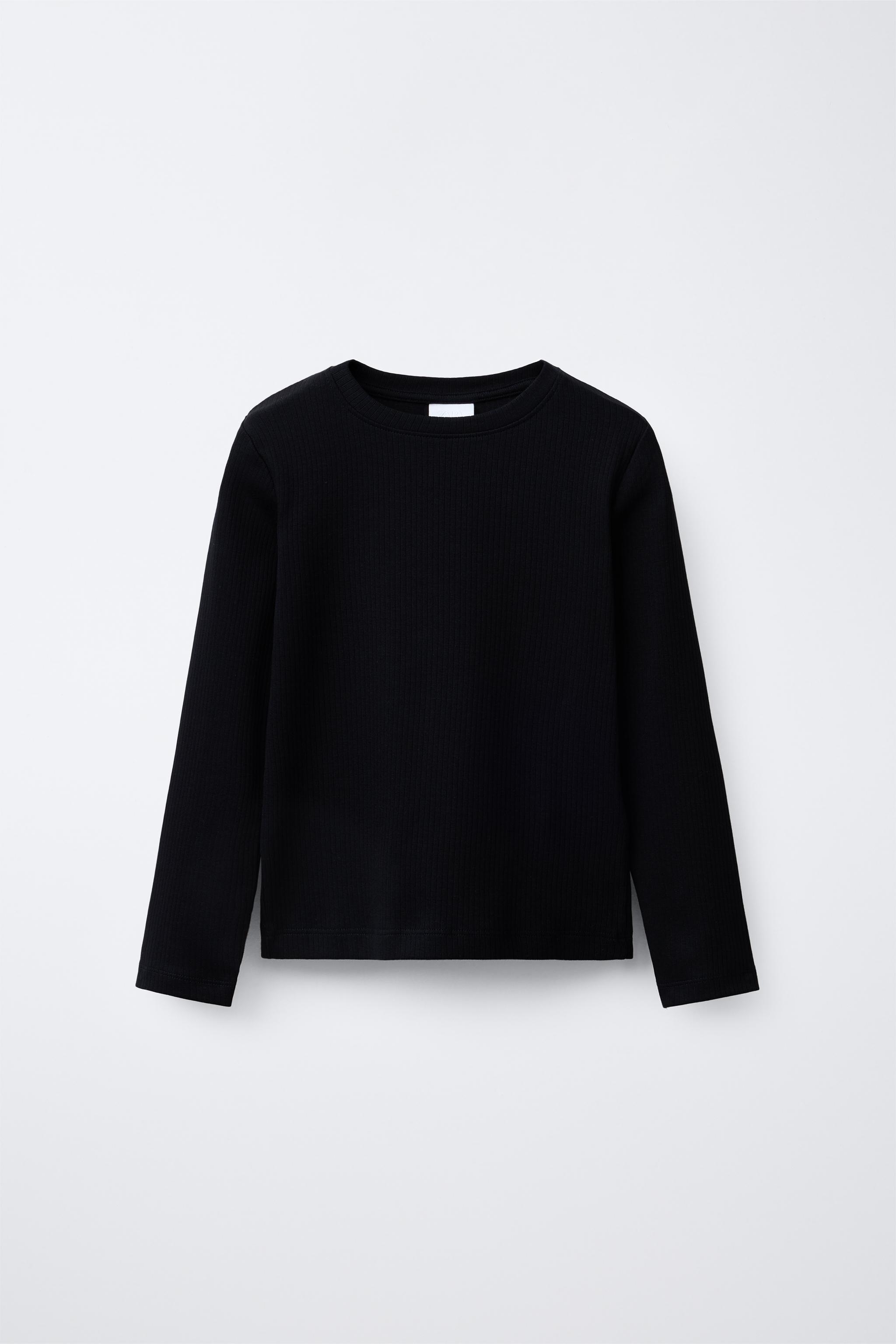 PLAIN RIBBED T-SHIRT