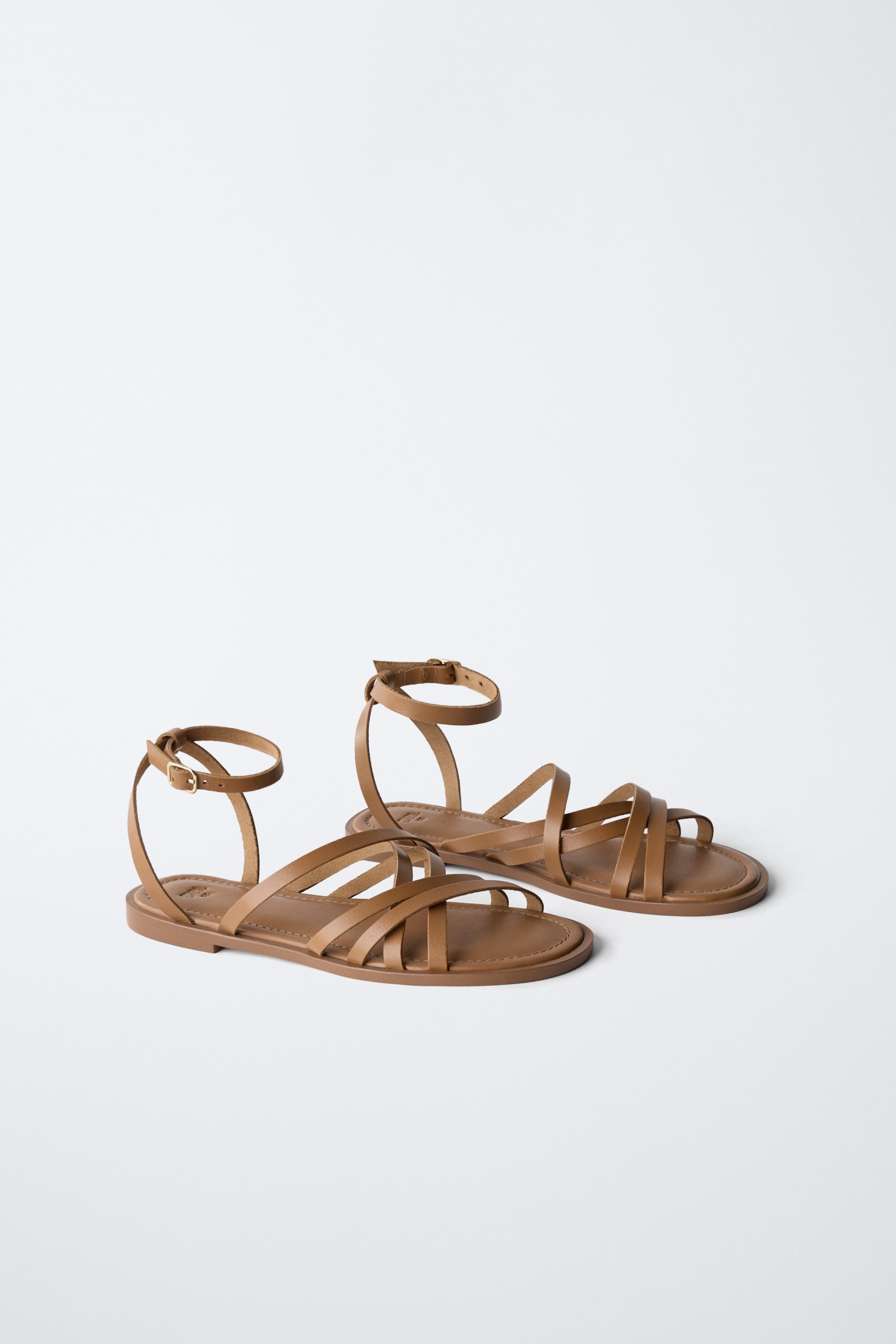 STRAPPY LEATHER SANDALS