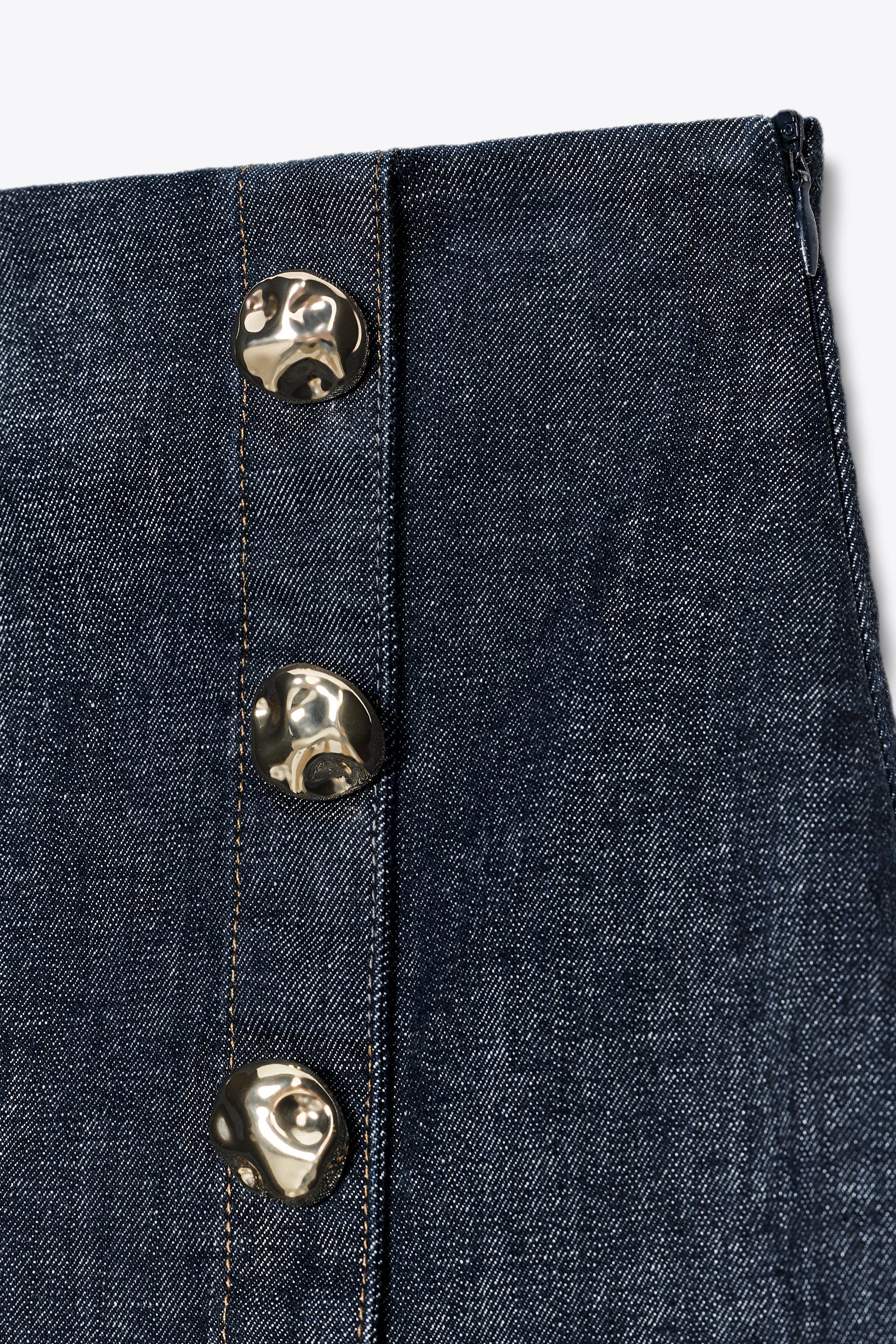 Z1975 DENIM CROSSOVER BUTTON SKORT