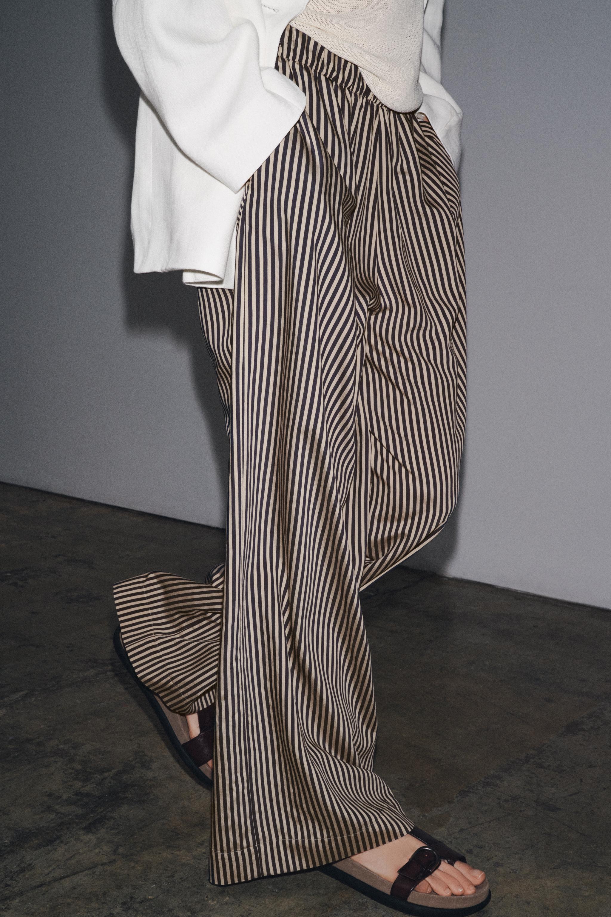 ZW COLLECTION STRIPED FLOWY PANTS