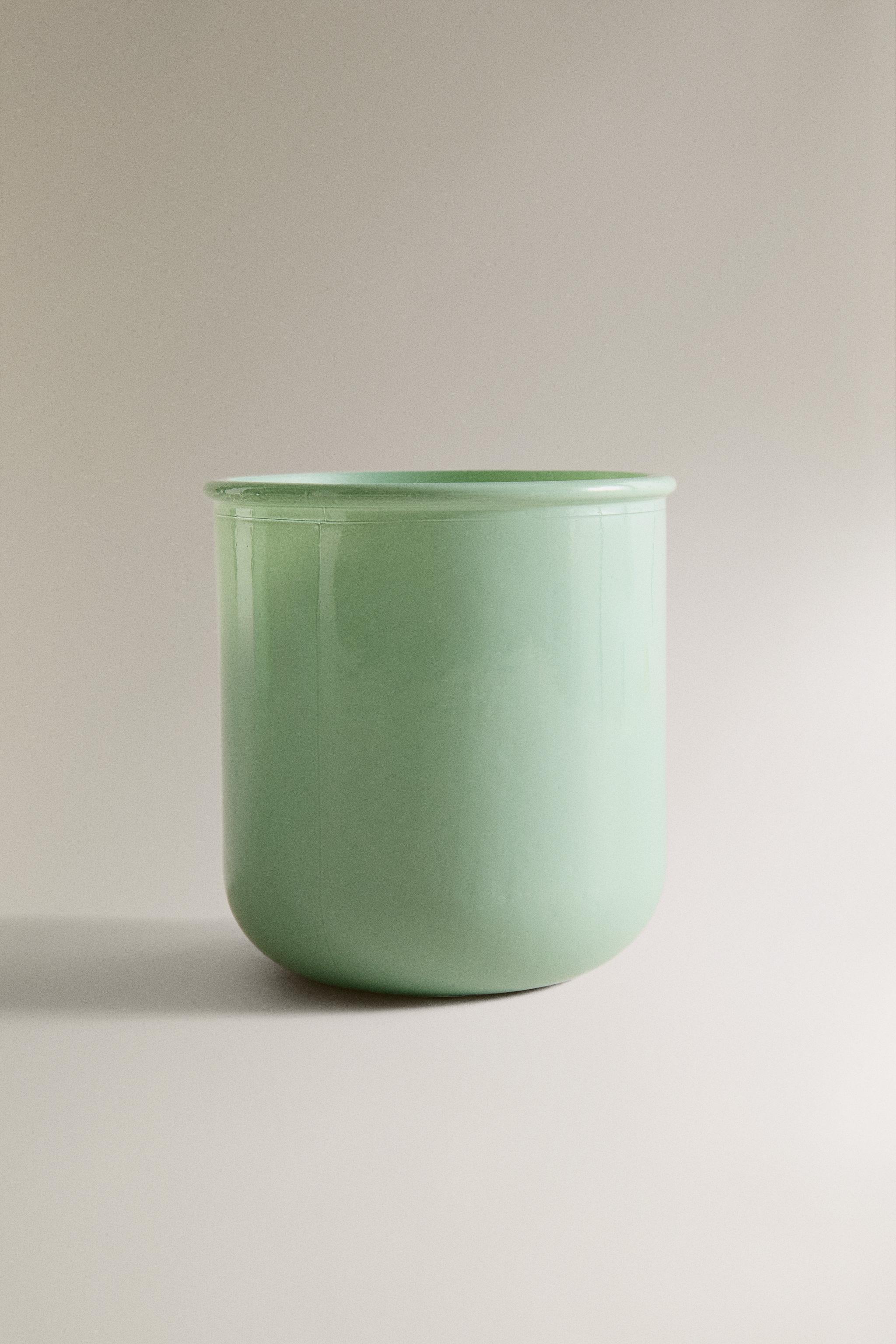 JADE GLASS TOOTHBRUSH HOLDER