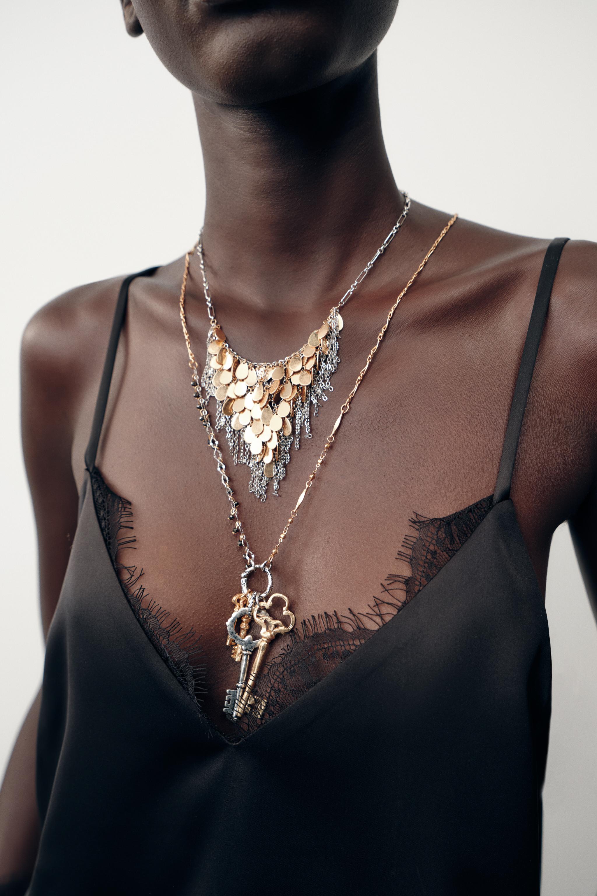 2-PACK OF COMBINATION PLATE AND KEY NECKLACES