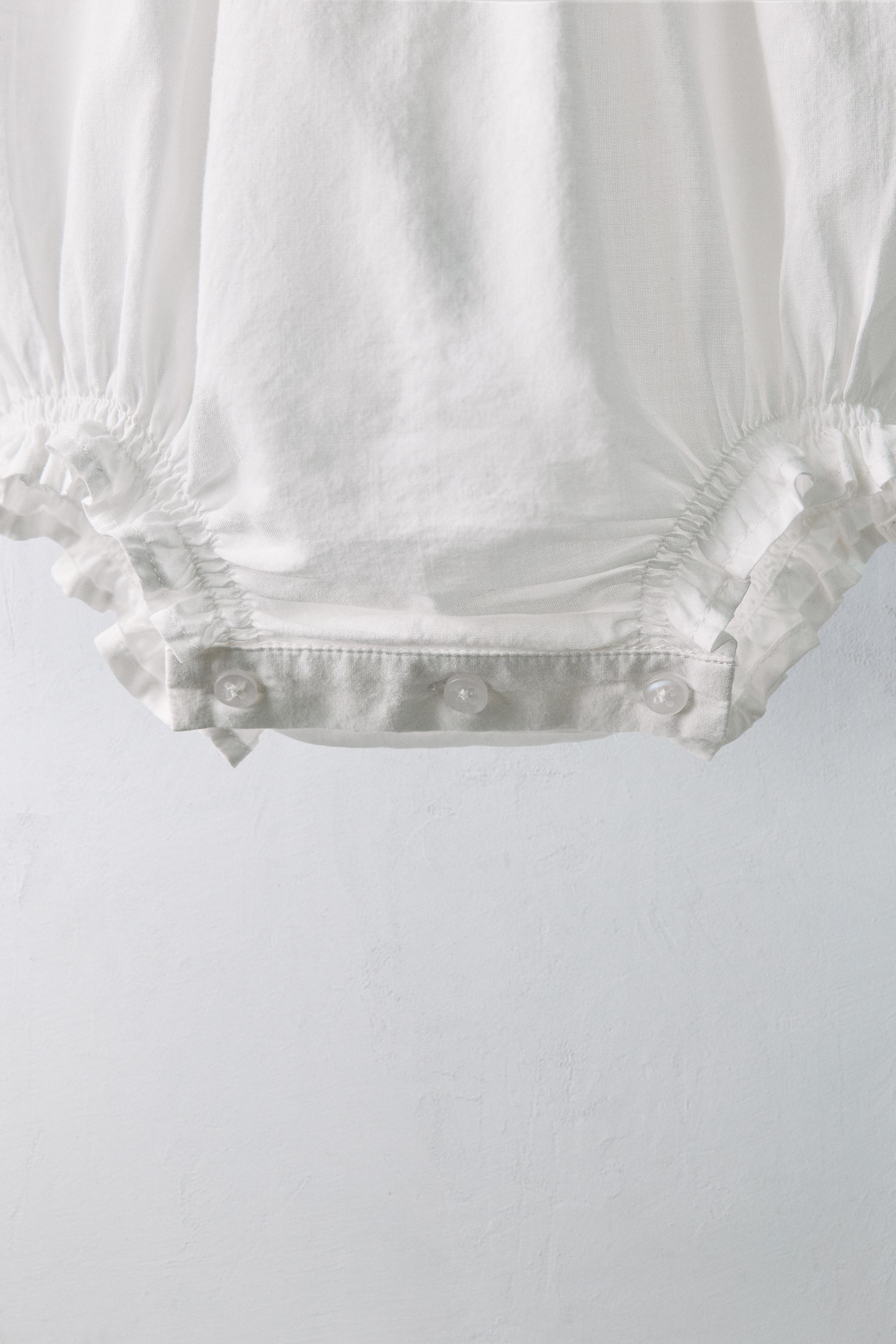 1-18 MONTHS/ LIMITED EDITION EMBROIDERED FLORAL ROMPER