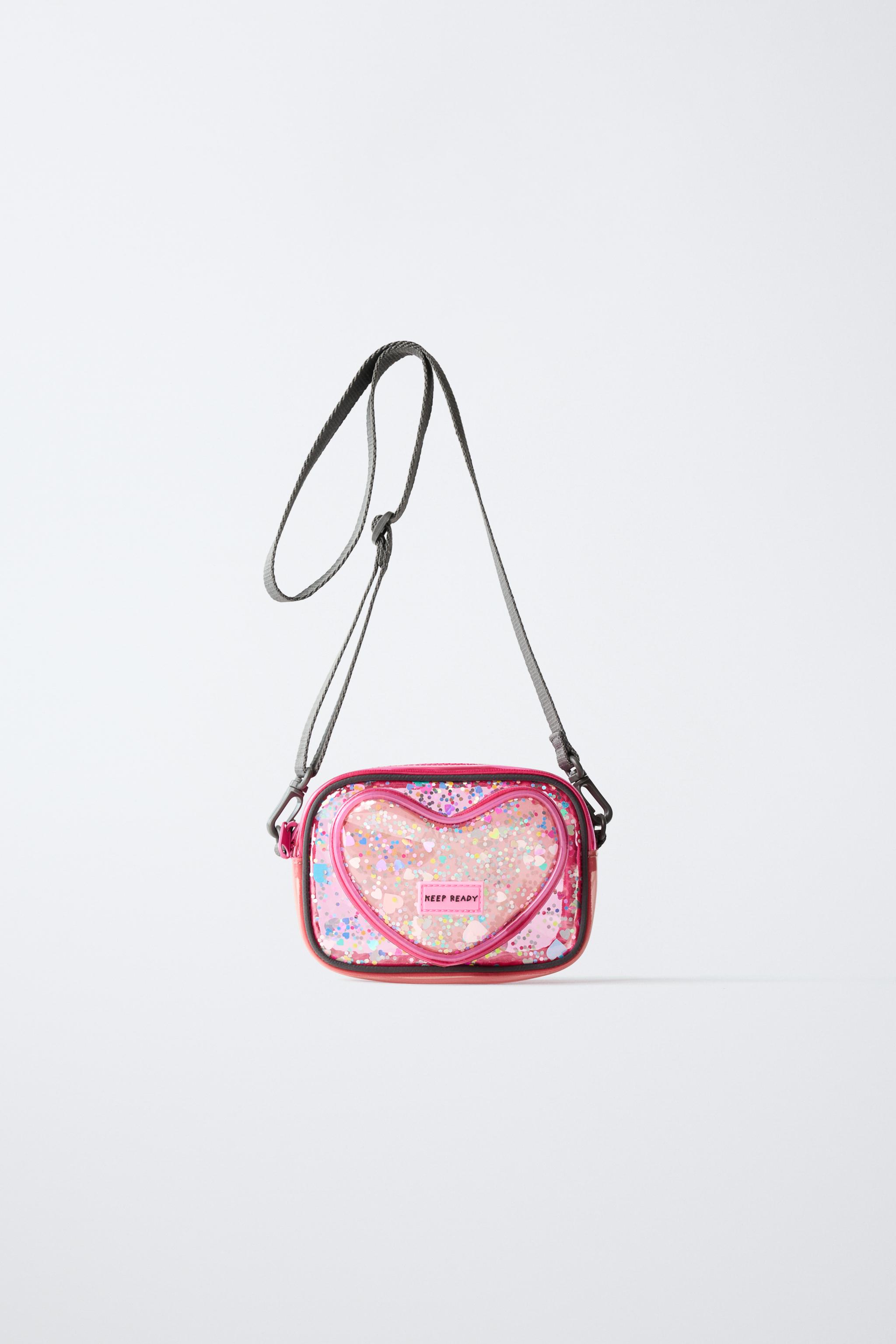 HEART VINYL CROSSBODY BAG