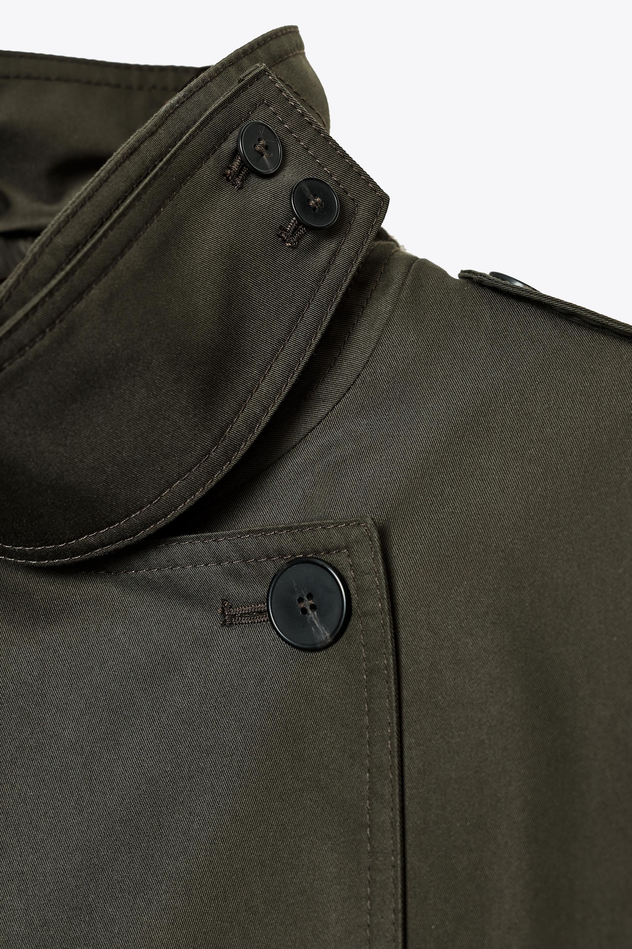 WATER REPELLENT DOUBLE-BREASTED TRENCH COAT ZW COLLECTION