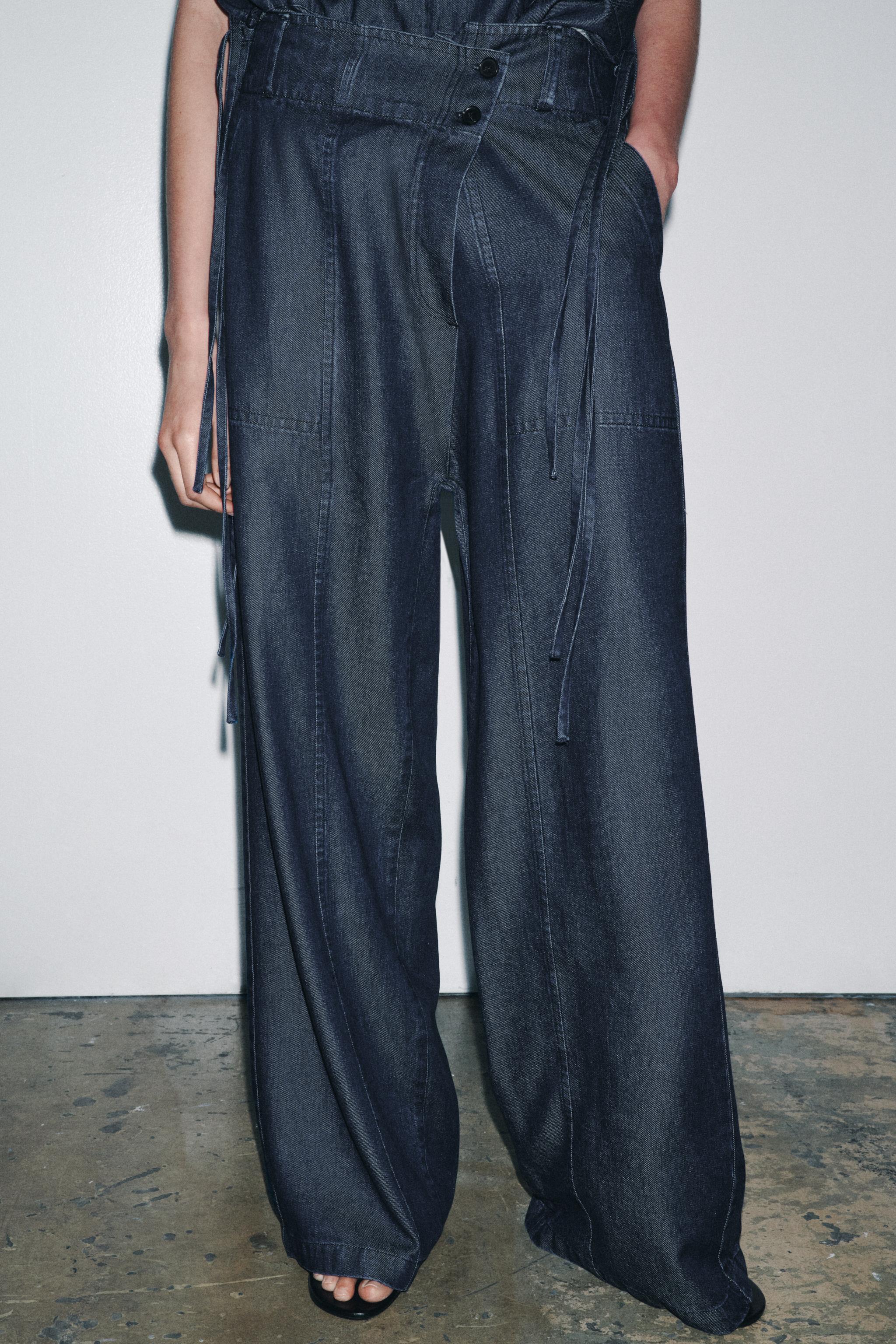 ZW COLLECTION CROSSOVER DENIM PANTS