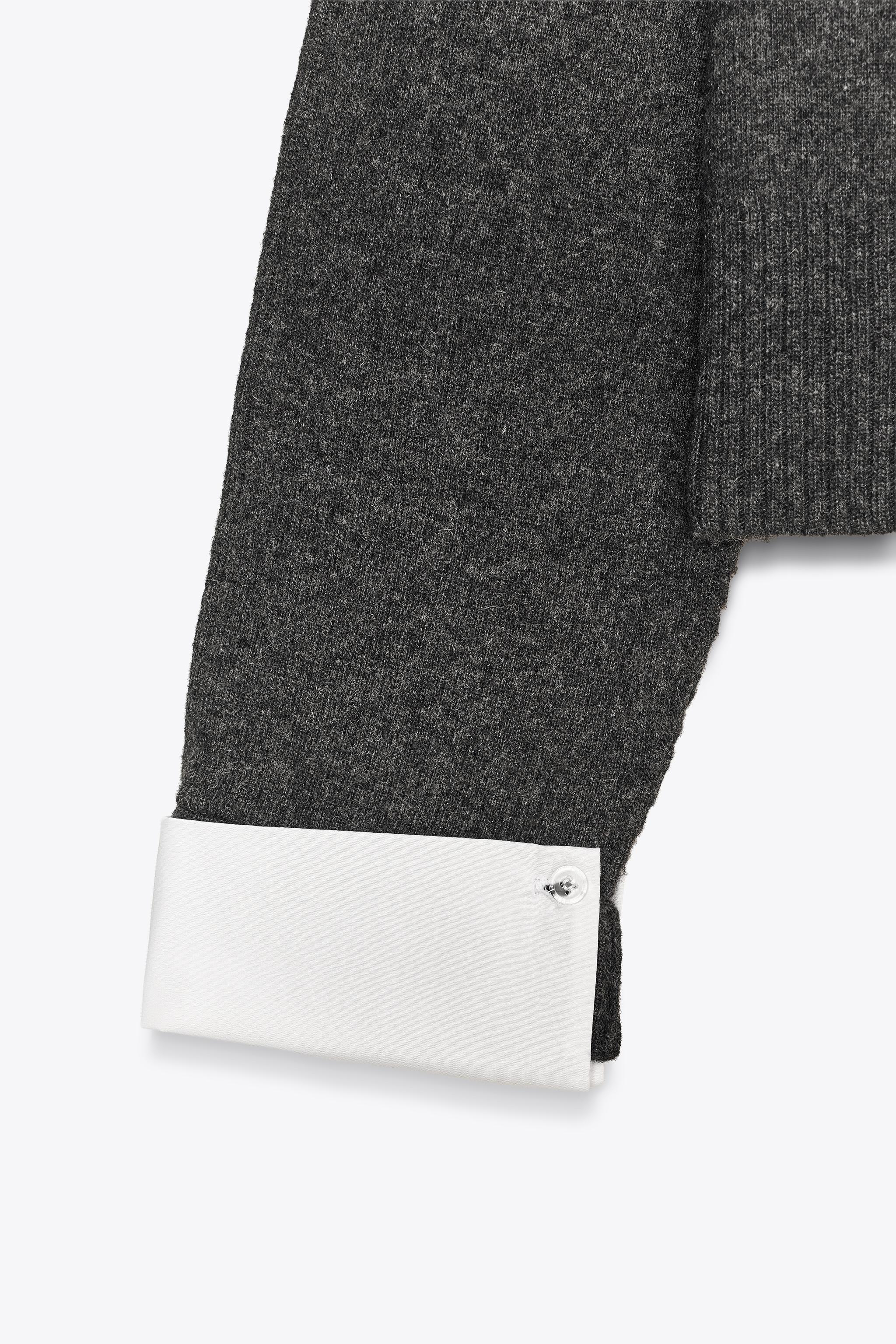 COMBINATION KNIT CARDIGAN