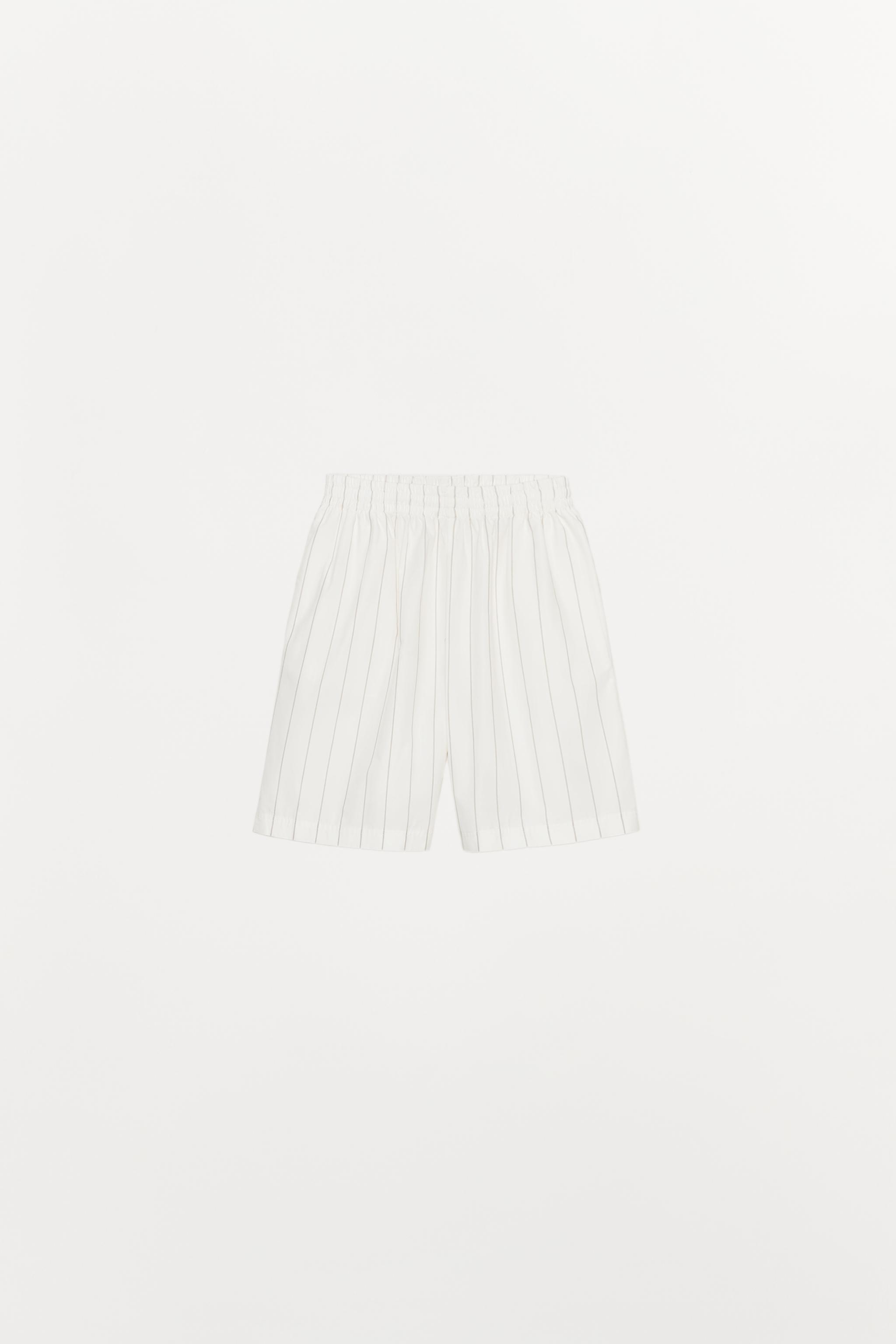 STRIPED BOXER PAJAMA SHORTS