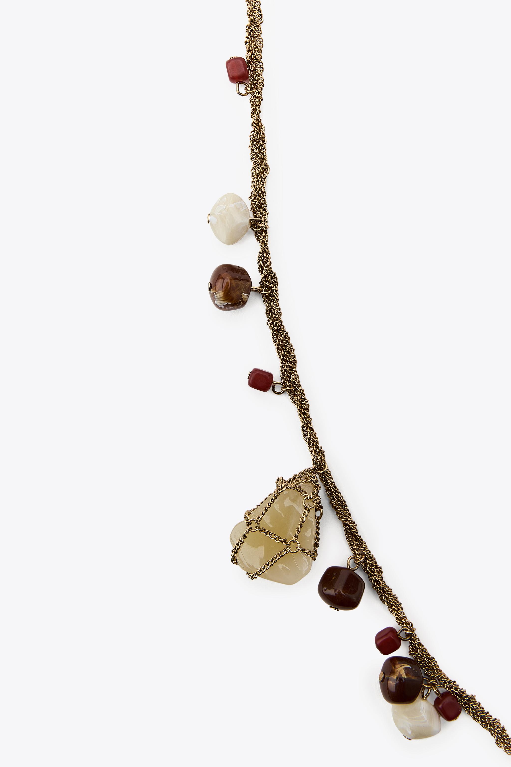 CHAIN AND STONE NECKLACE