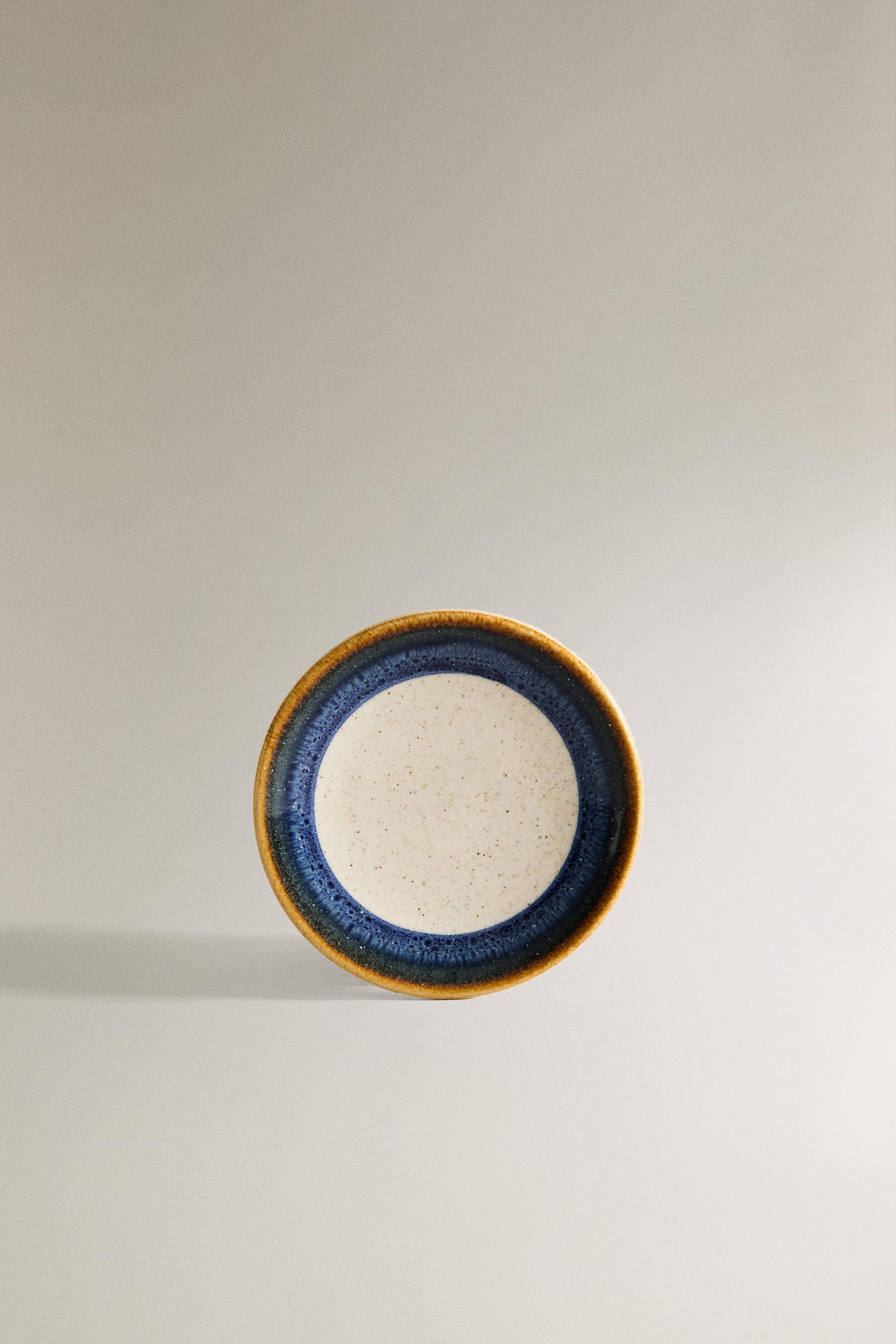 DYED RIM EARTHENWARE SIDE PLATE