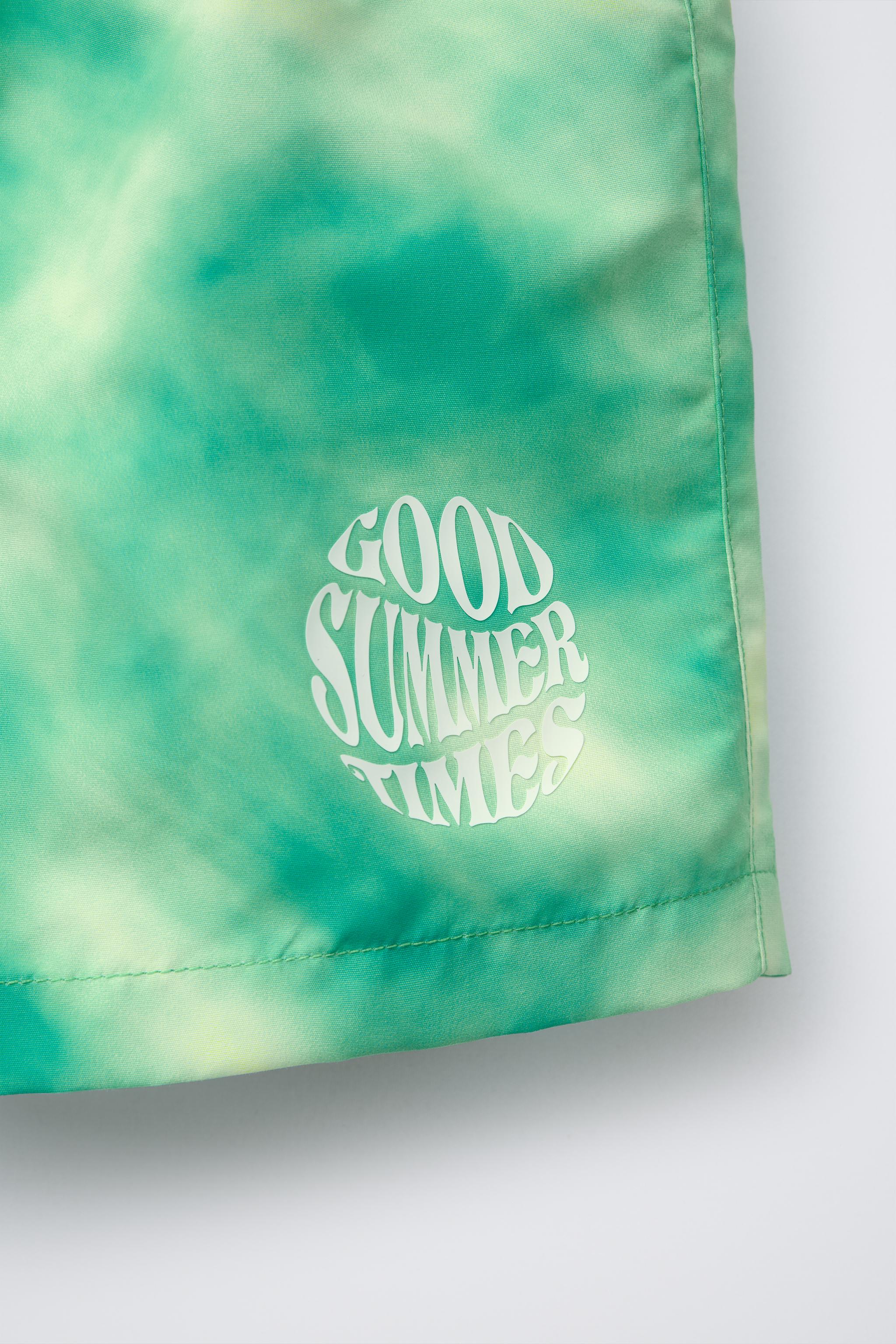 6-14 YEARS/ TIE-DYE SWIM SHORTS