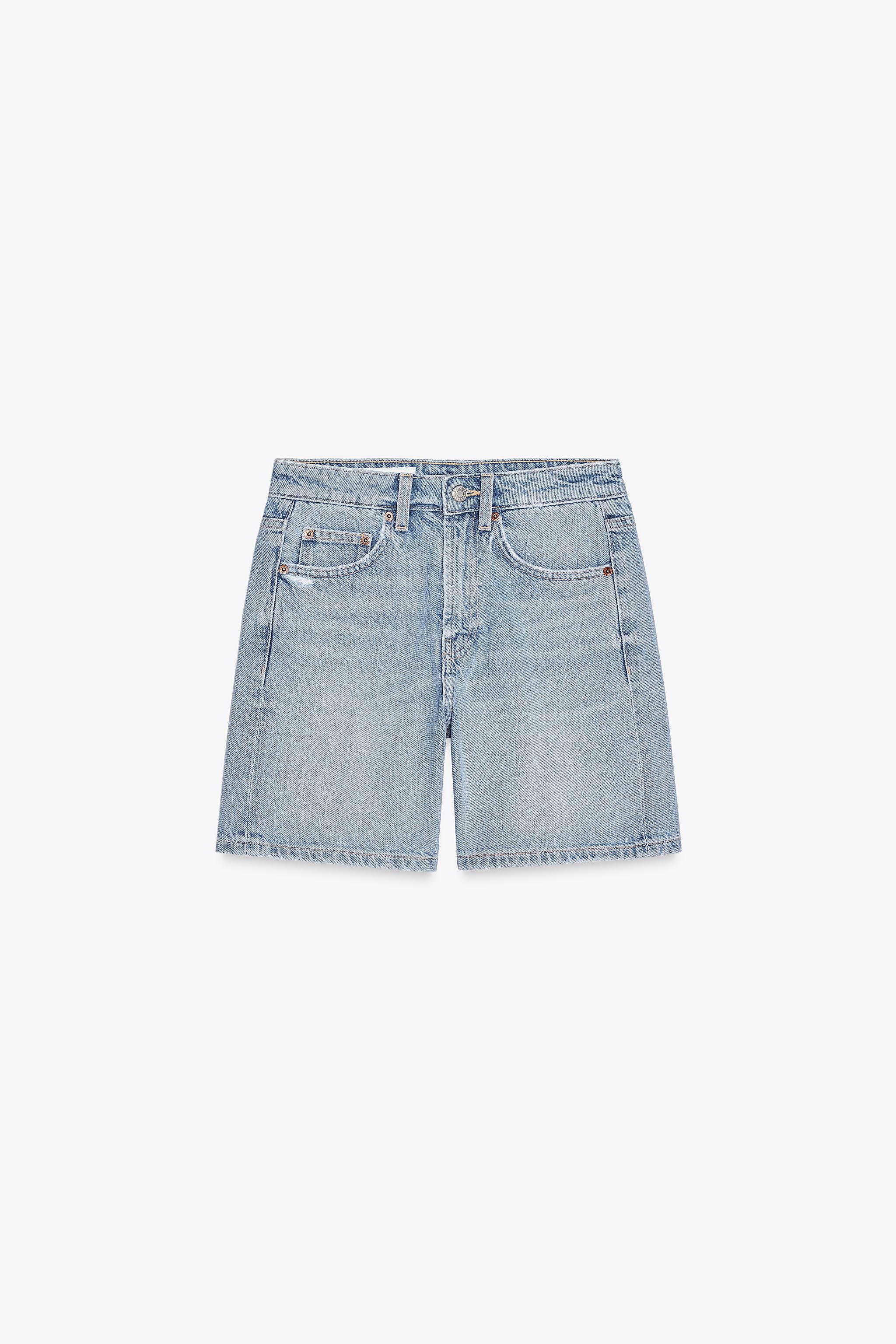 TRF MID-RISE DENIM SHORTS