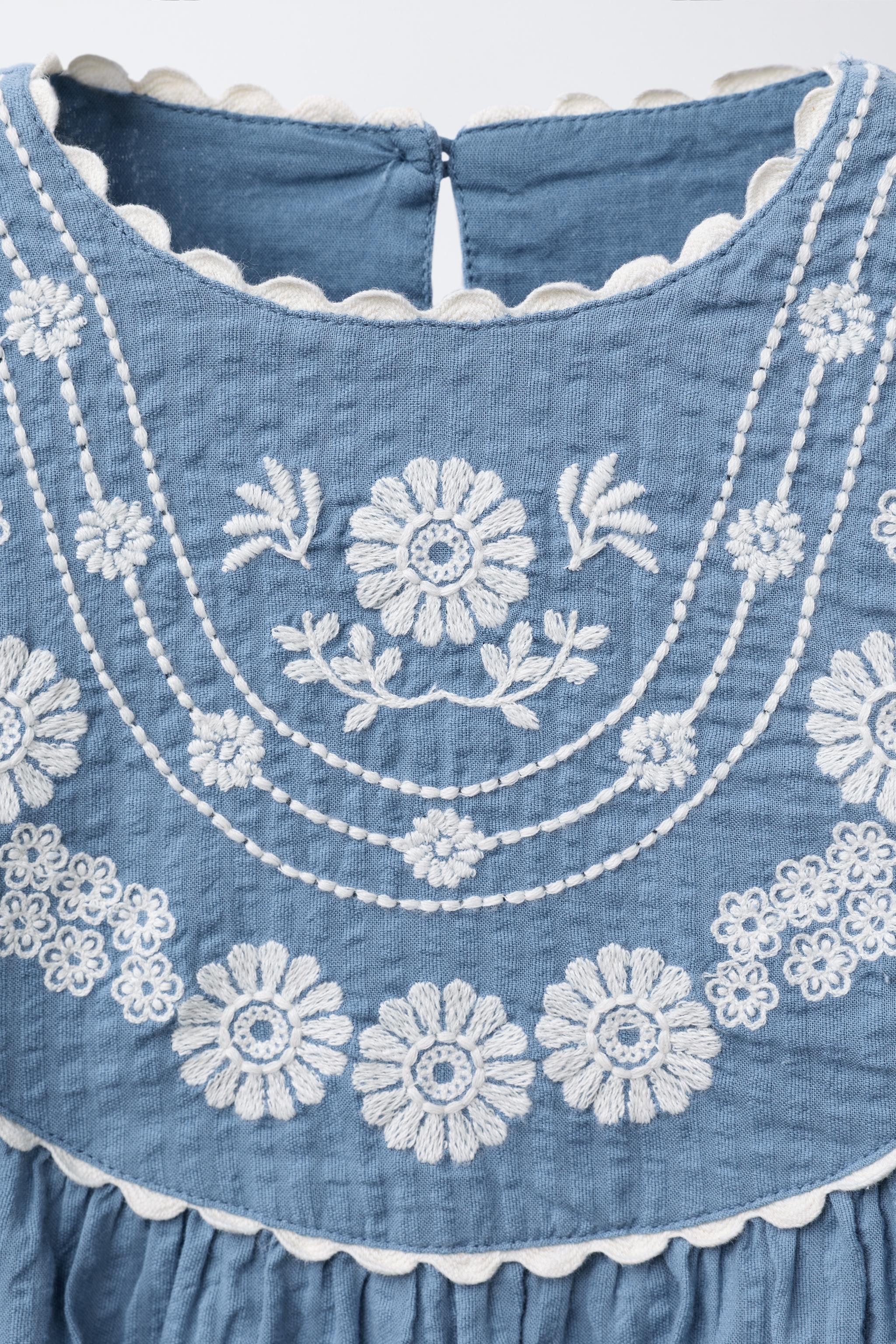 EMBROIDERED FLORAL DRESS