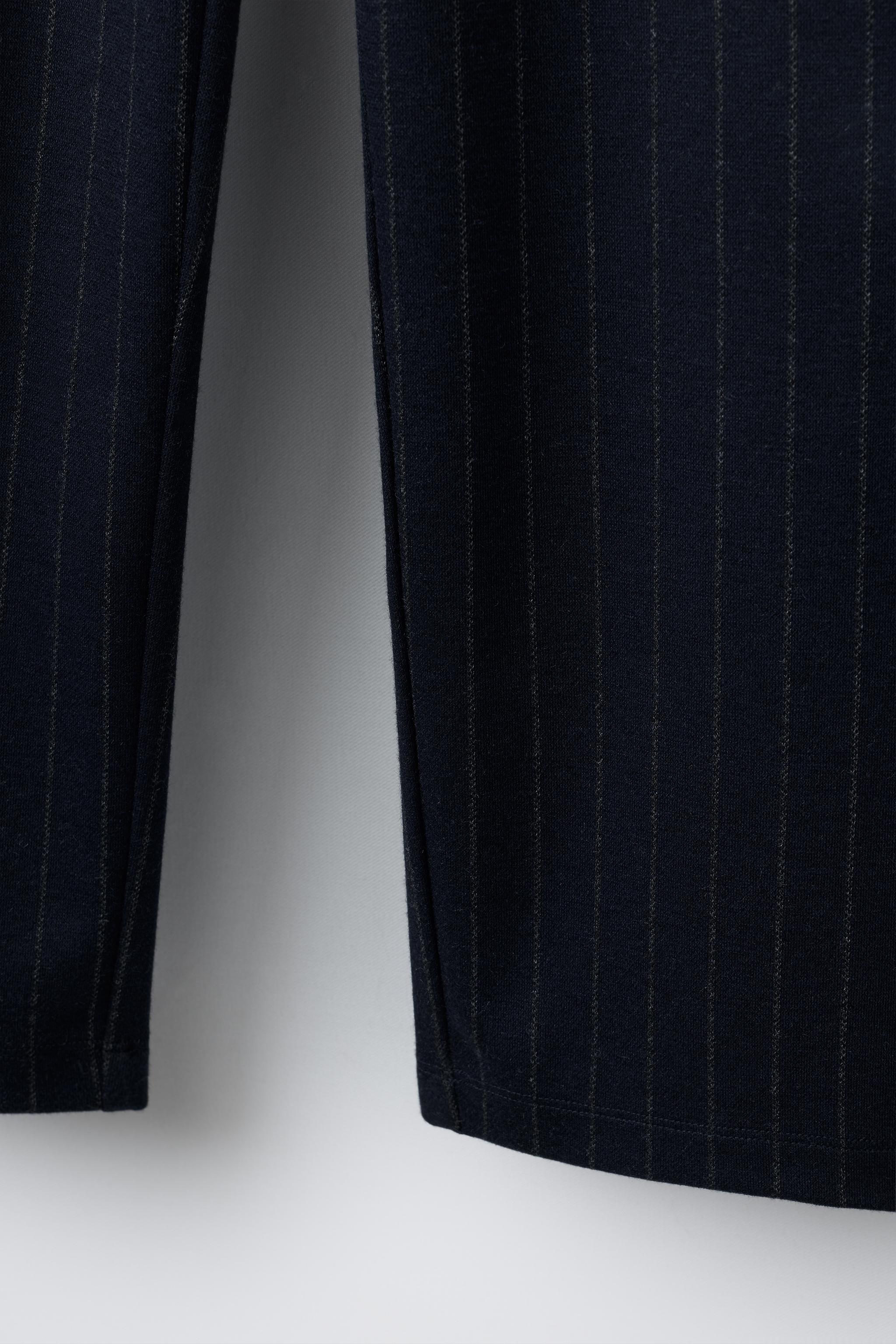 PINSTRIPE STRAIGHT LEG PANTS