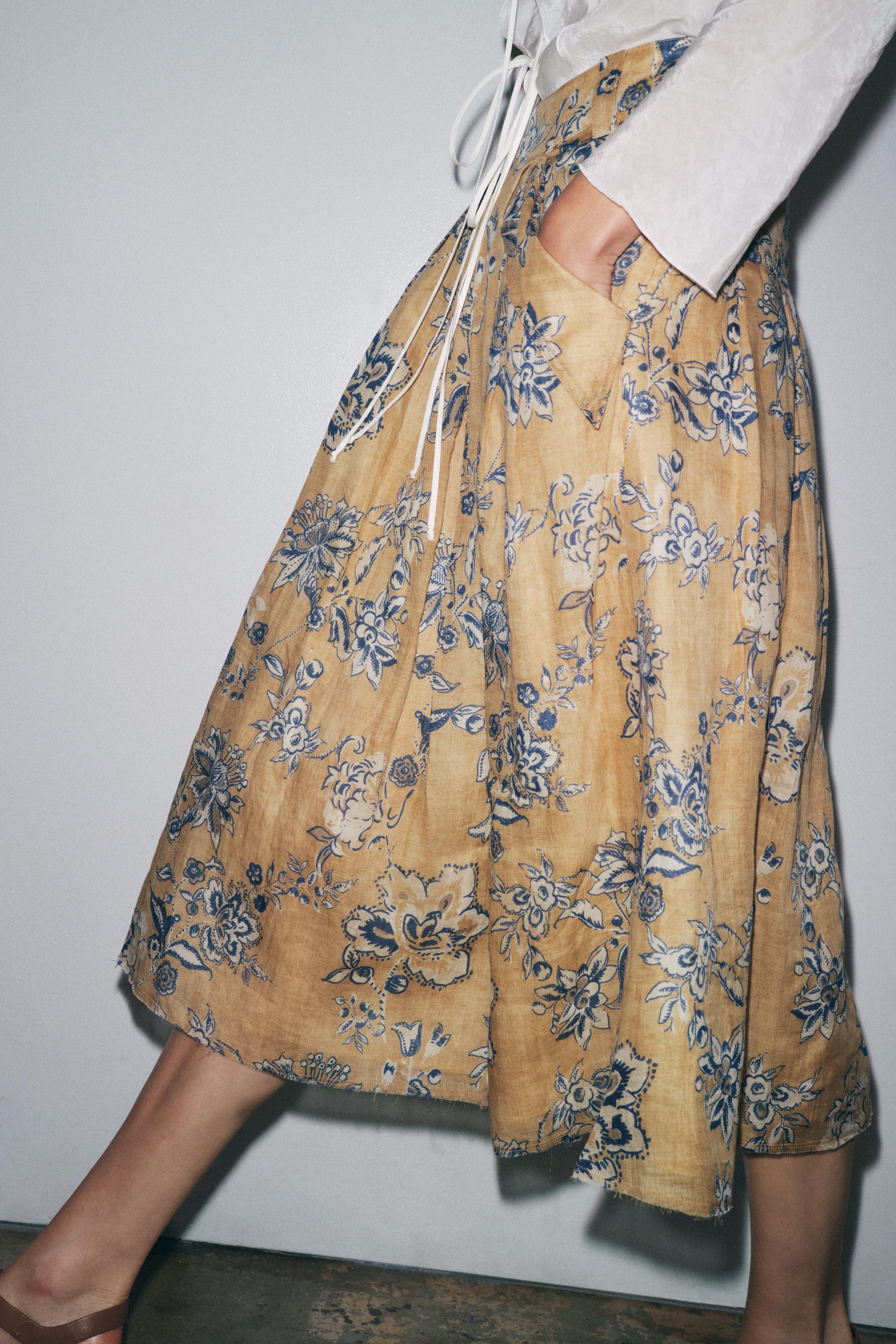 ZW COLLECTION RAMIE FLORAL PRINT SKIRT