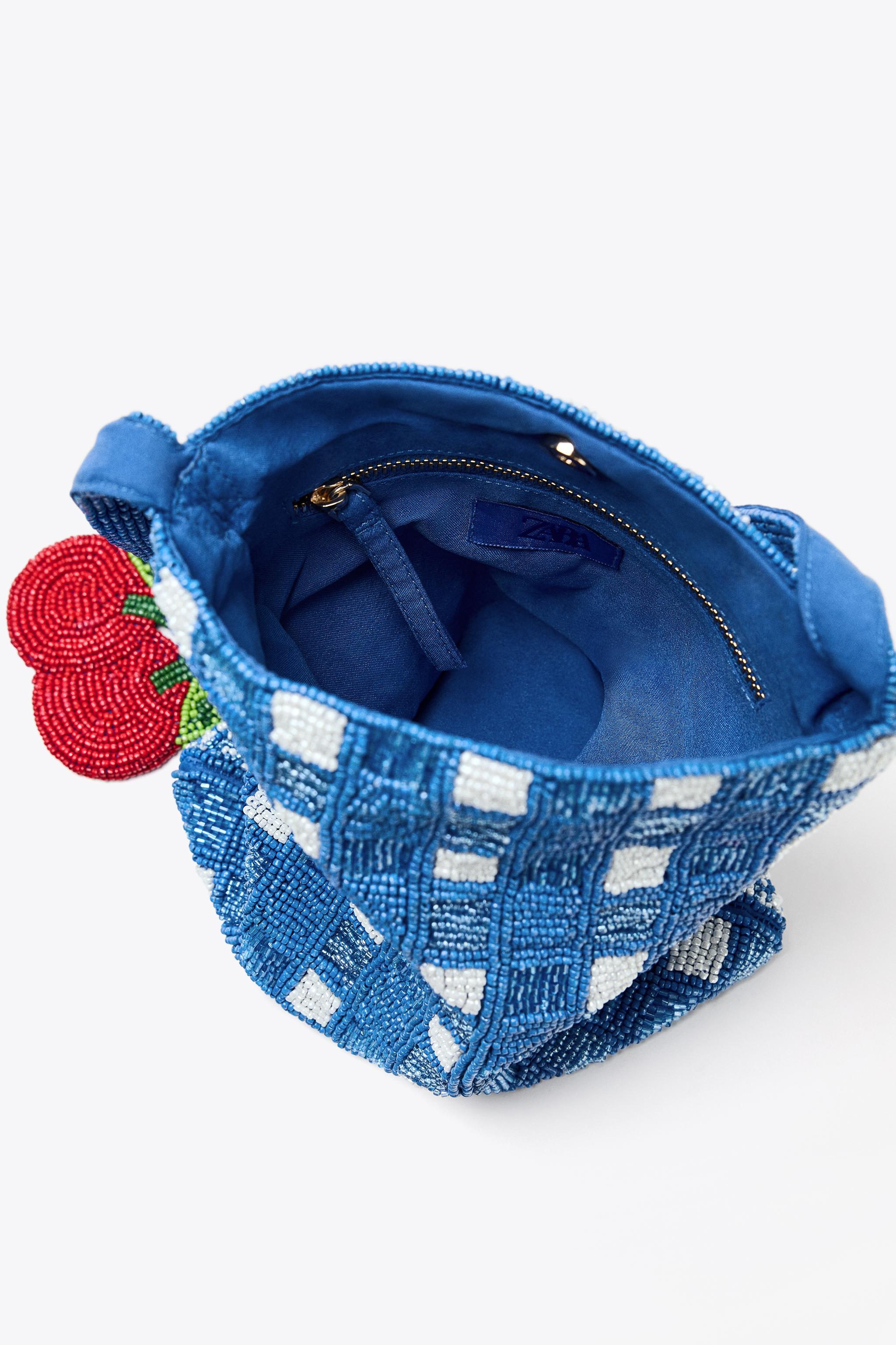 FANTASY BEADED MINI BUCKET BAG
