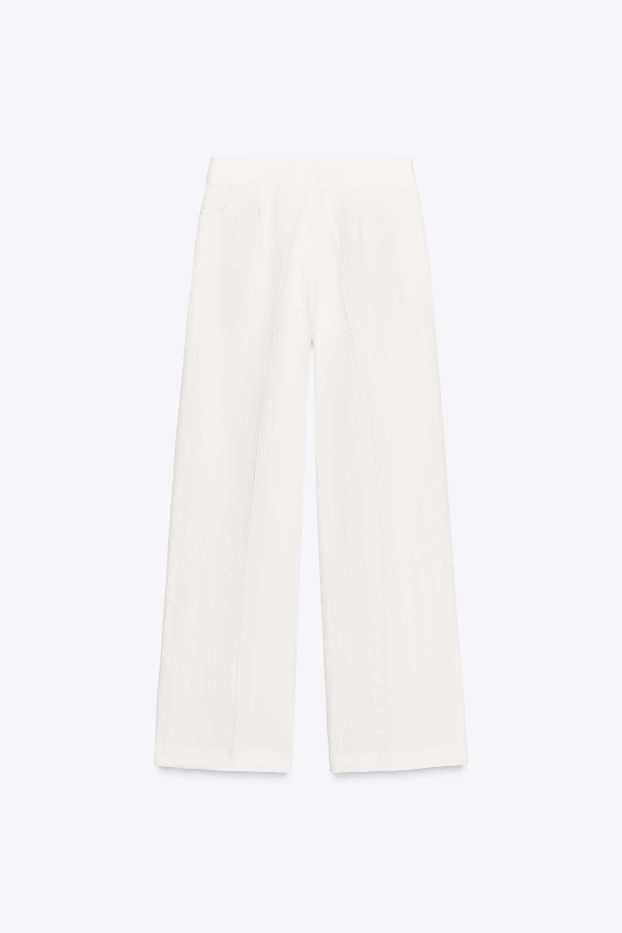 PLEATED LINEN BLEND PANTS ZW COLLECTION