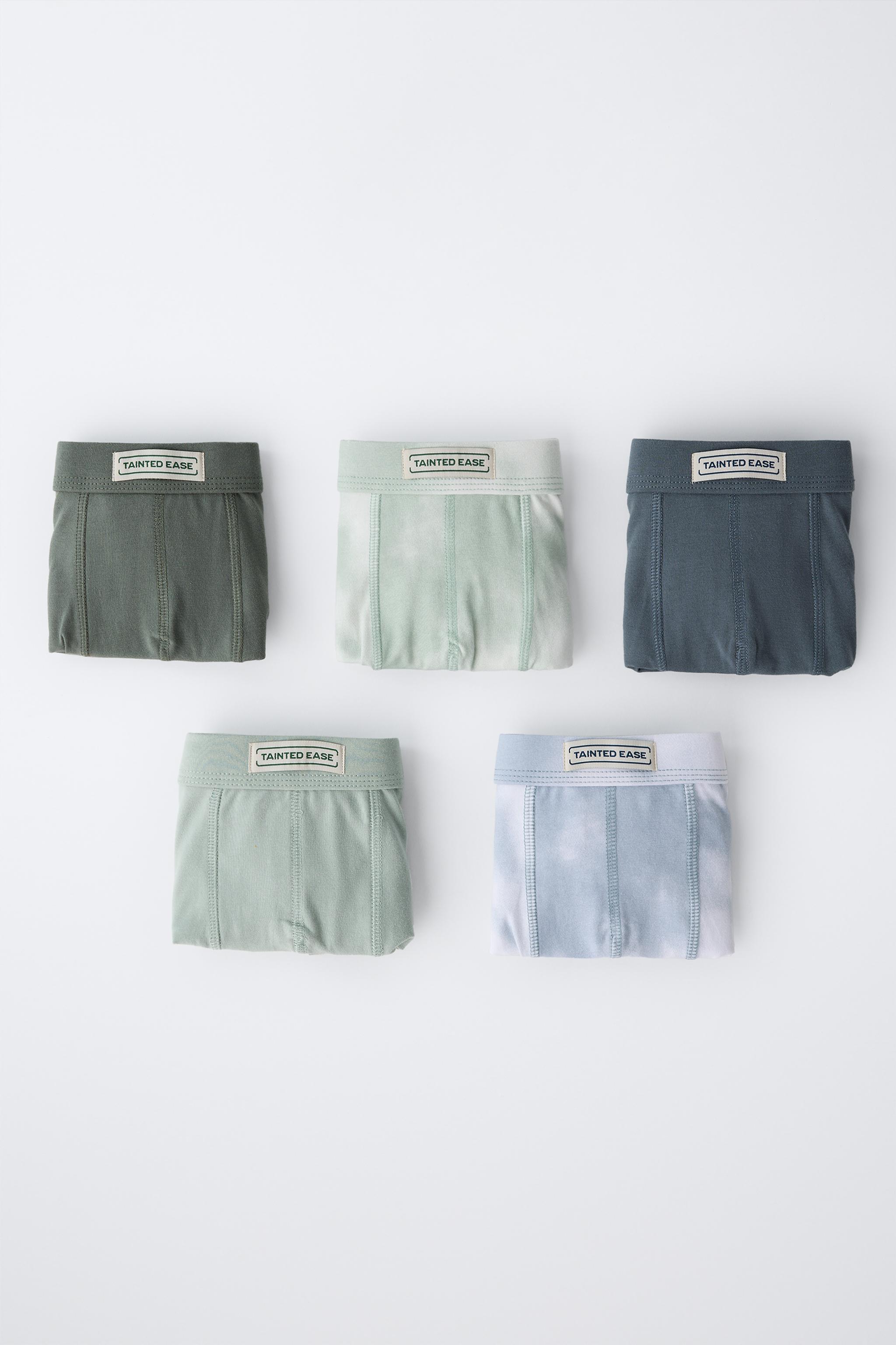 AGES 6-14 / FIVE-PACK OF TIE-DYE BOXERS WITH LABEL