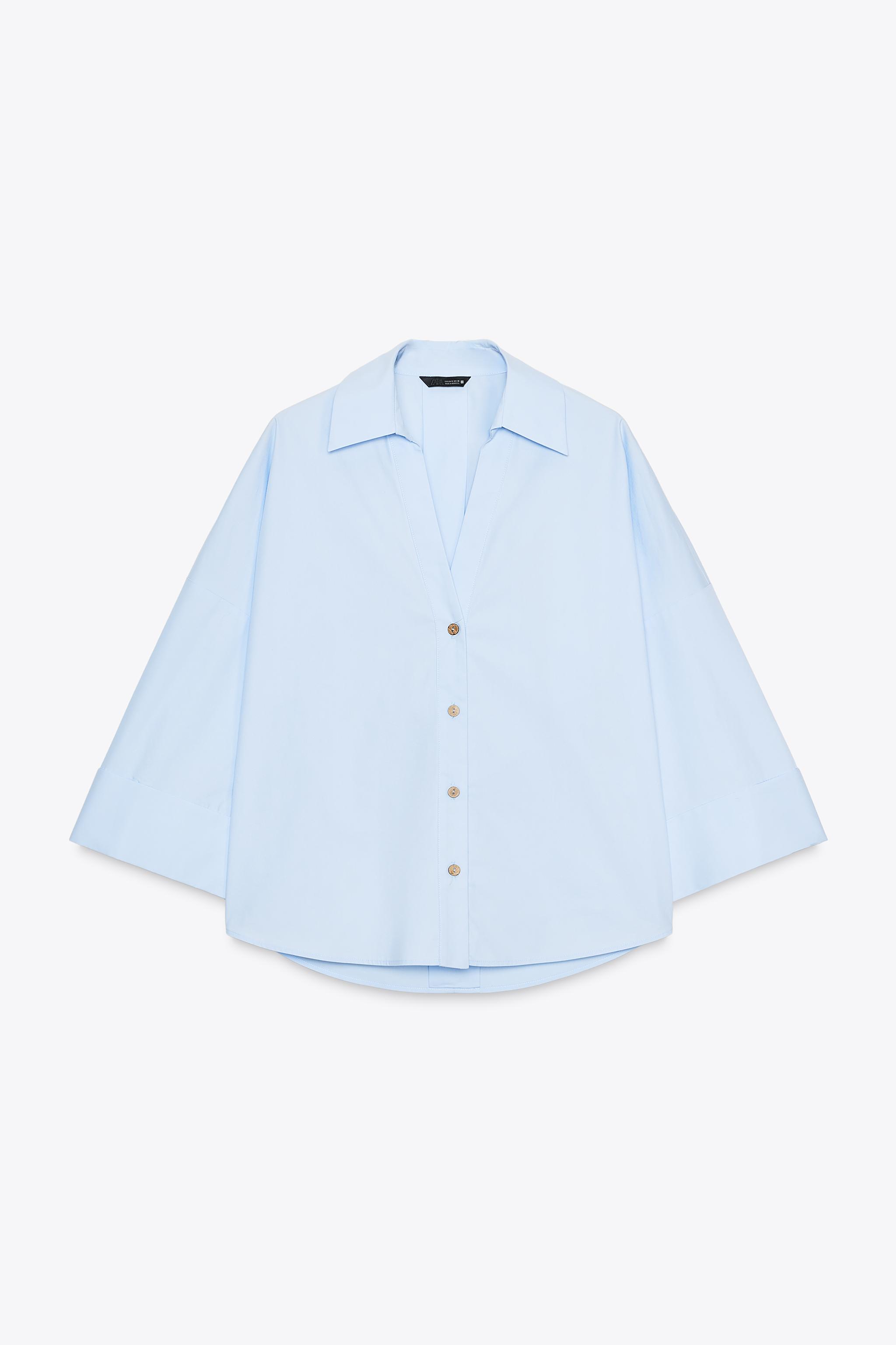 WIDE SLEEVE POPLIN SHIRT