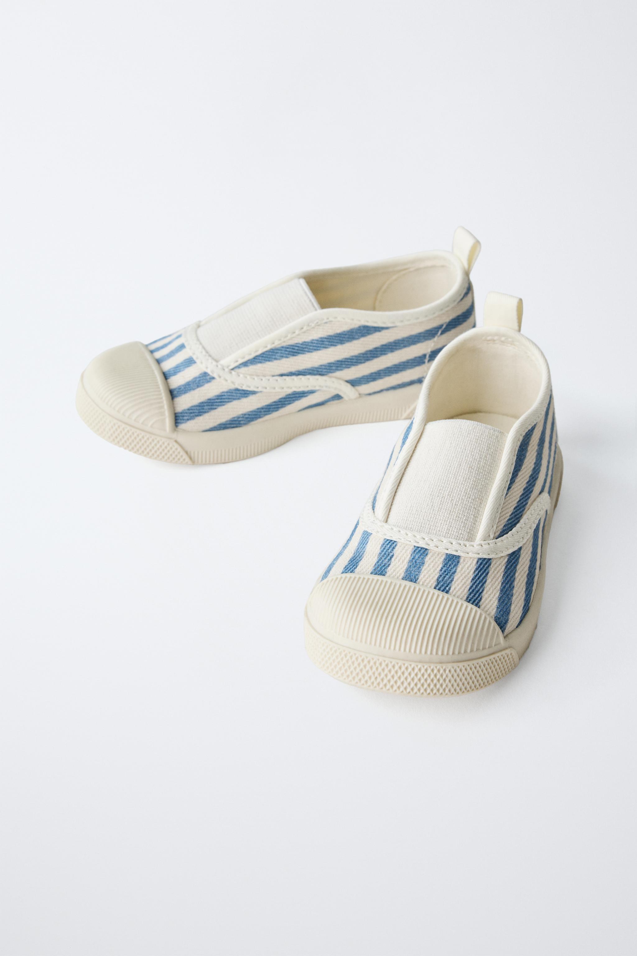 STRIPED COTTON SNEAKERS