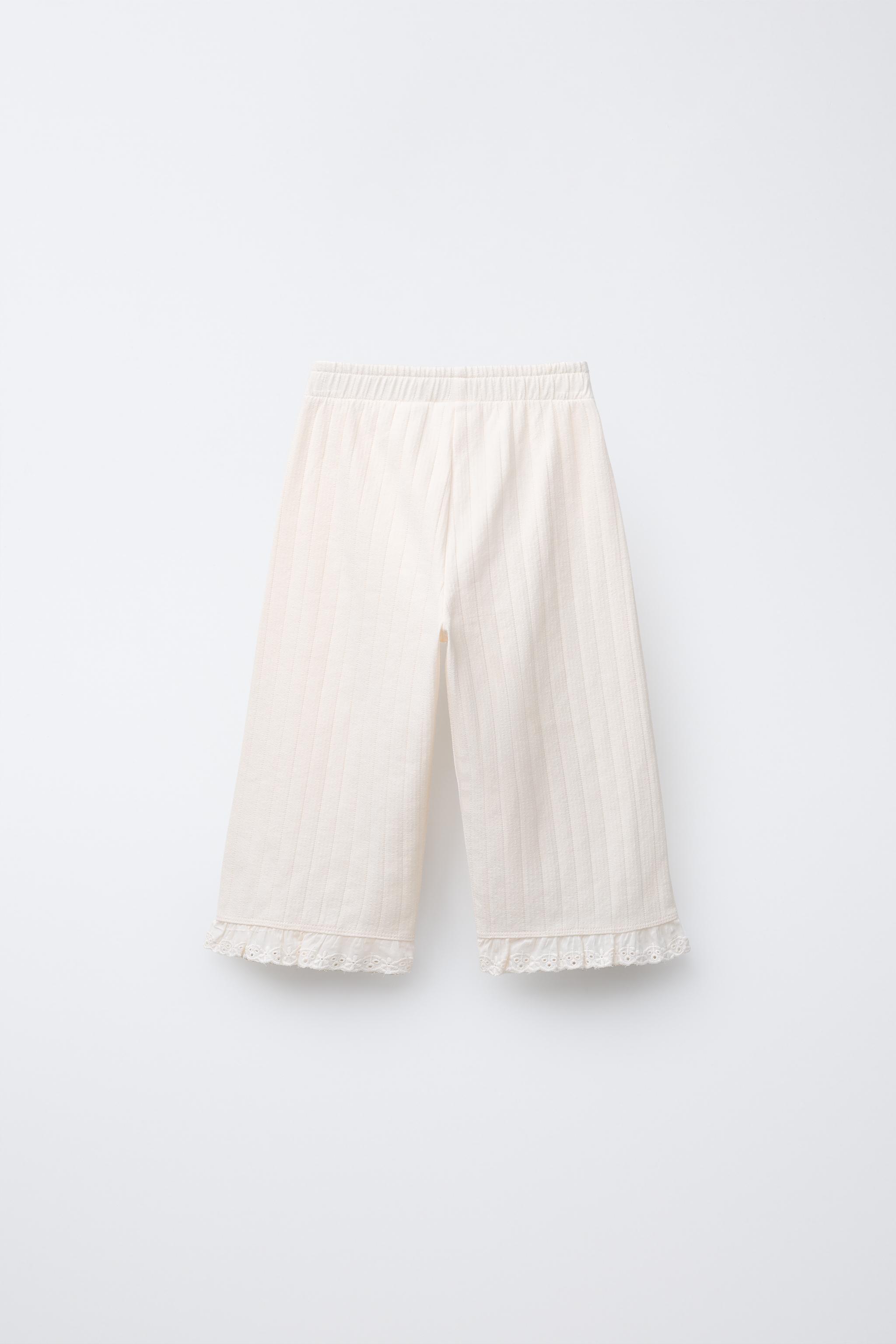 SWISS EMBROIDERED JACQUARD PANTS