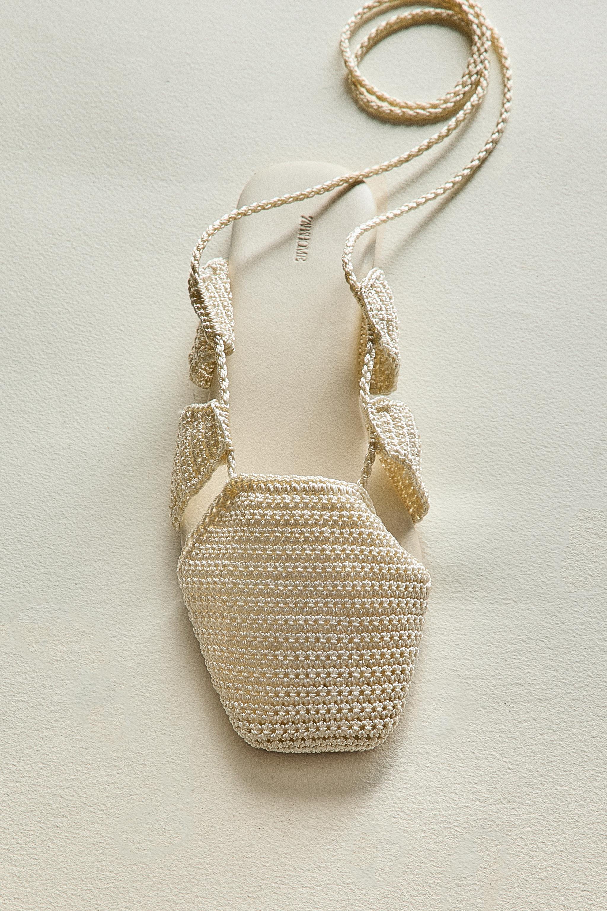 CROCHET SANDALS WITH ANKLE STRAPS