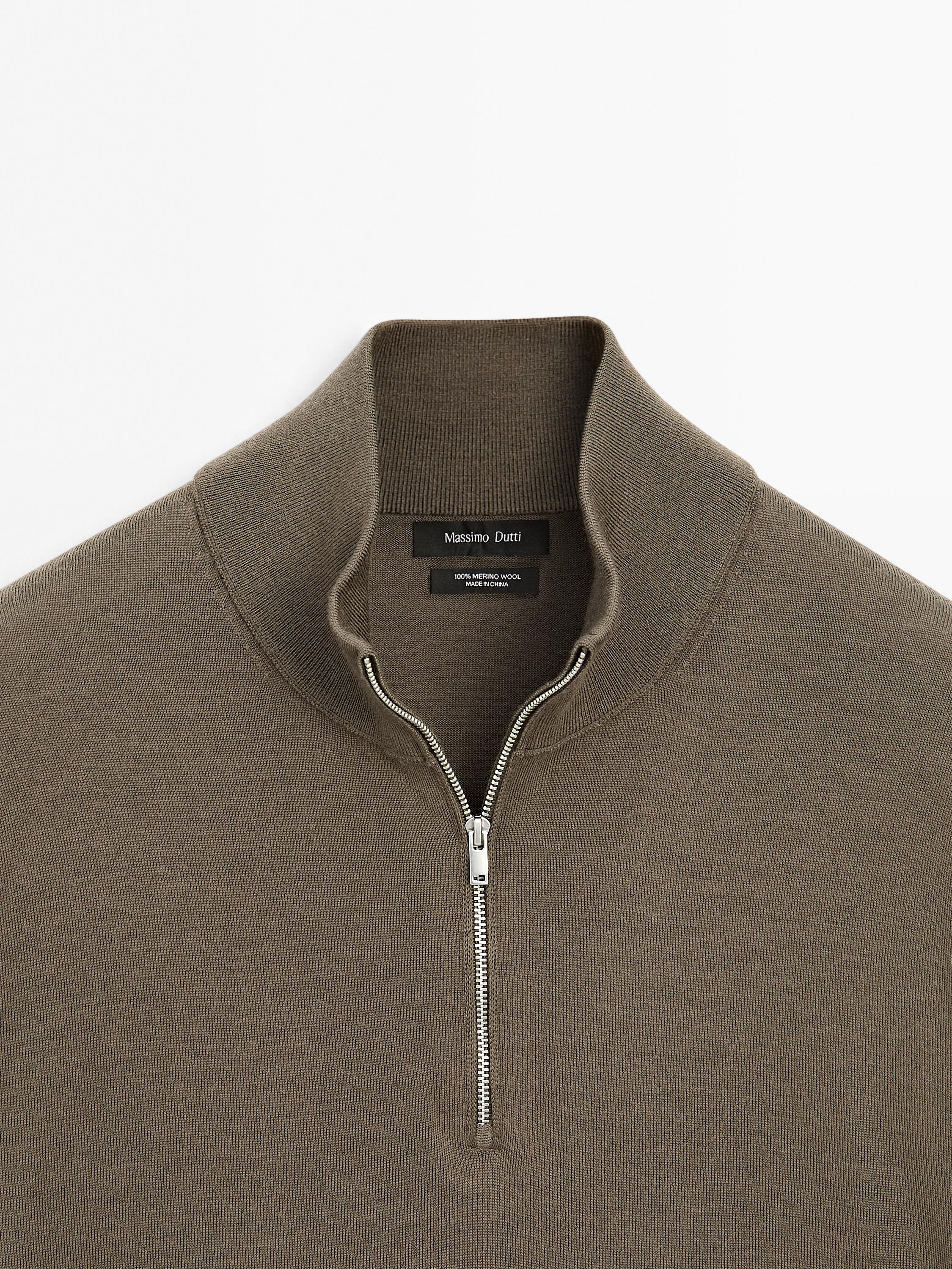 Quarter-zip knit sweater