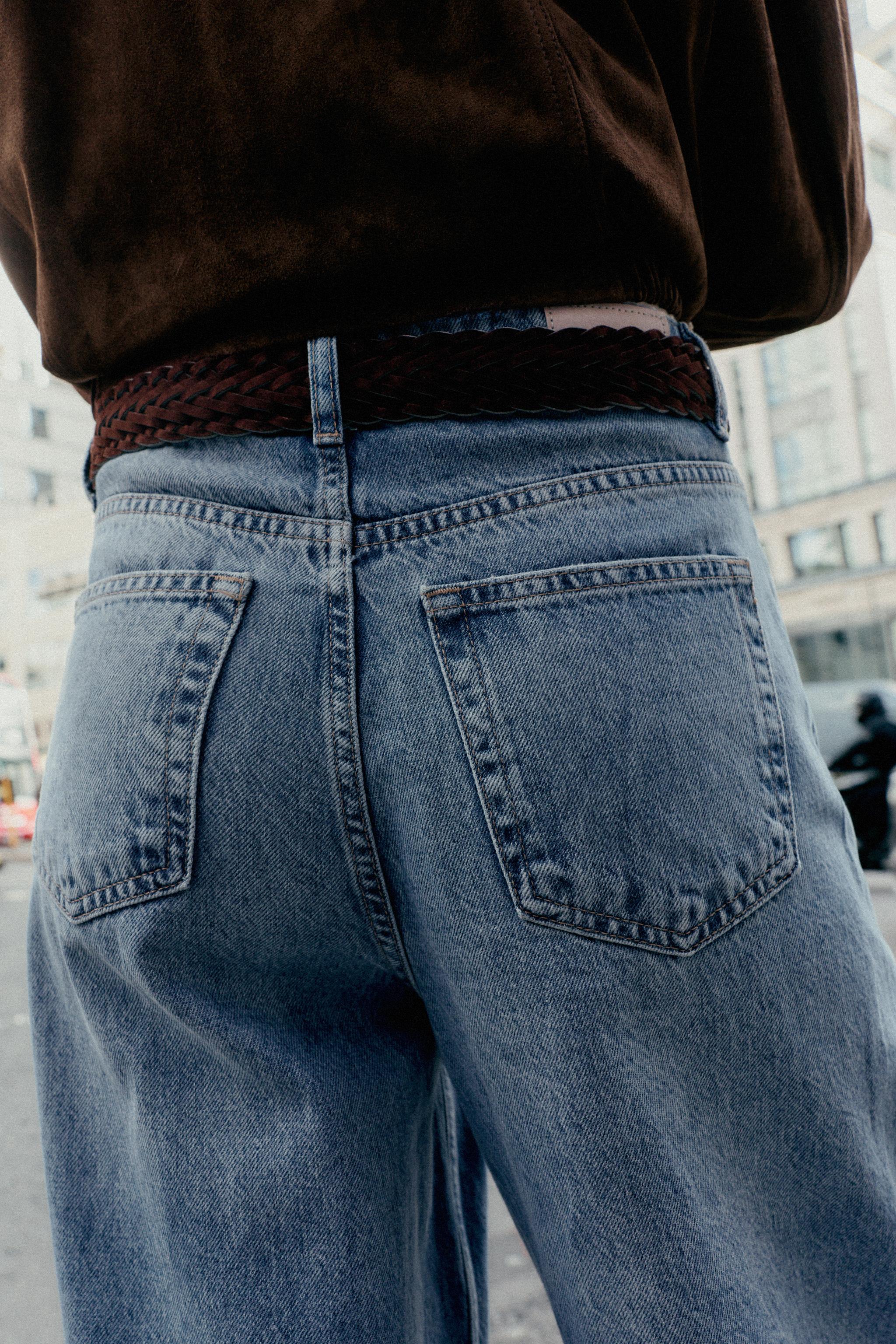 Z1975 HIGH-WAISTED WIDE LEG FULL LENGTH JEANS WITH BELT