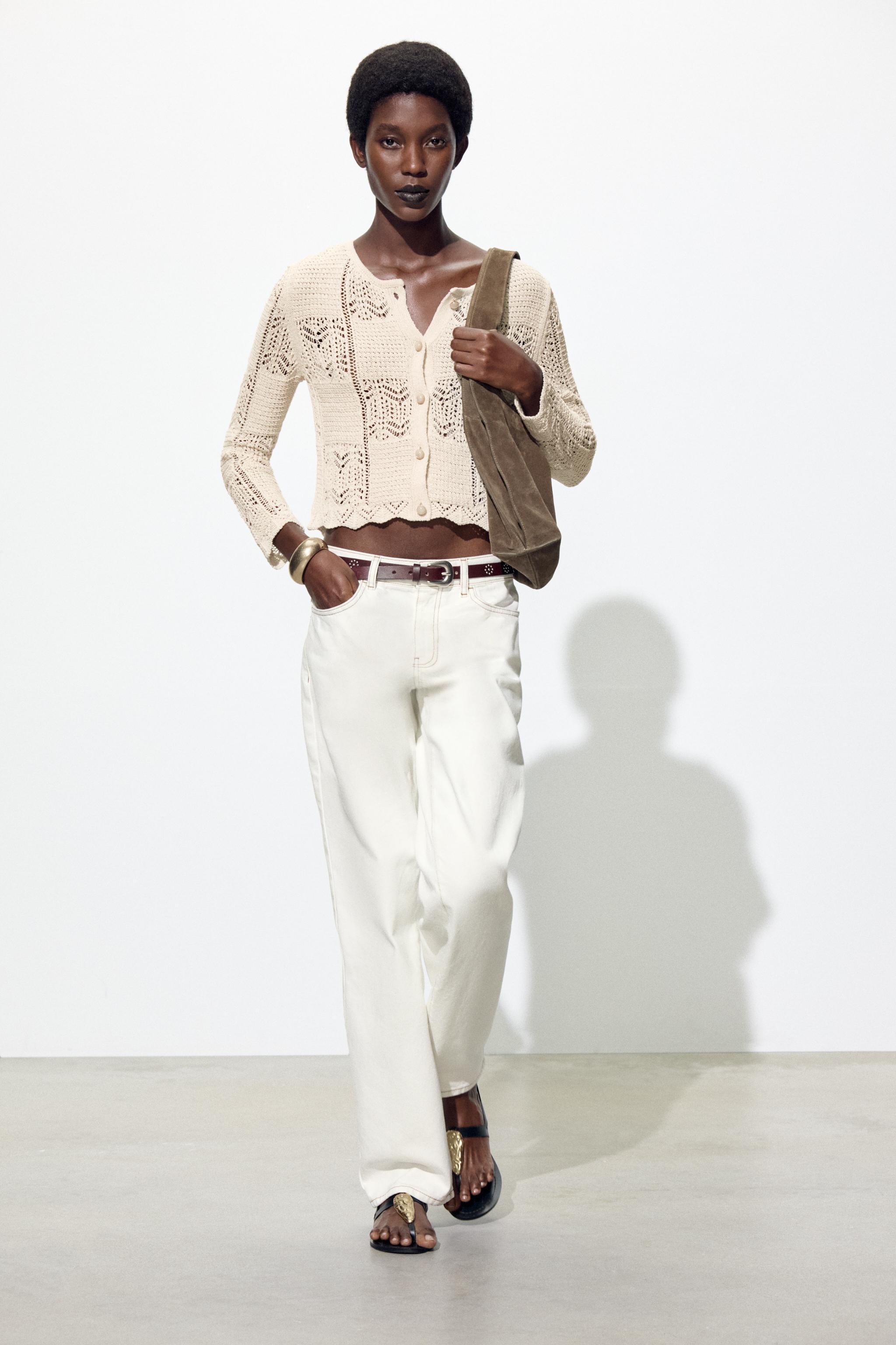 POINTELLE KNIT CARDIGAN