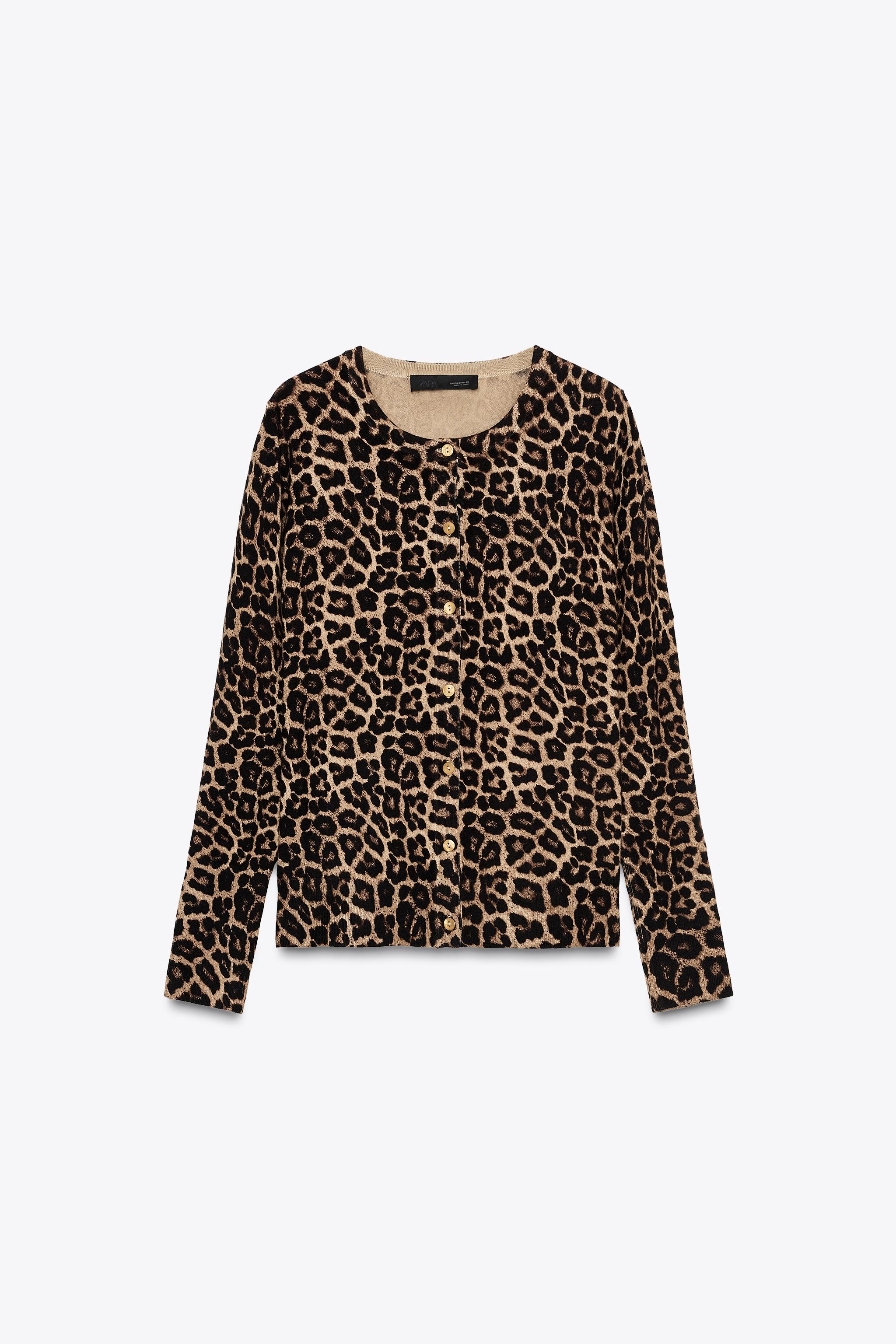 ANIMAL PRINT CARDIGAN