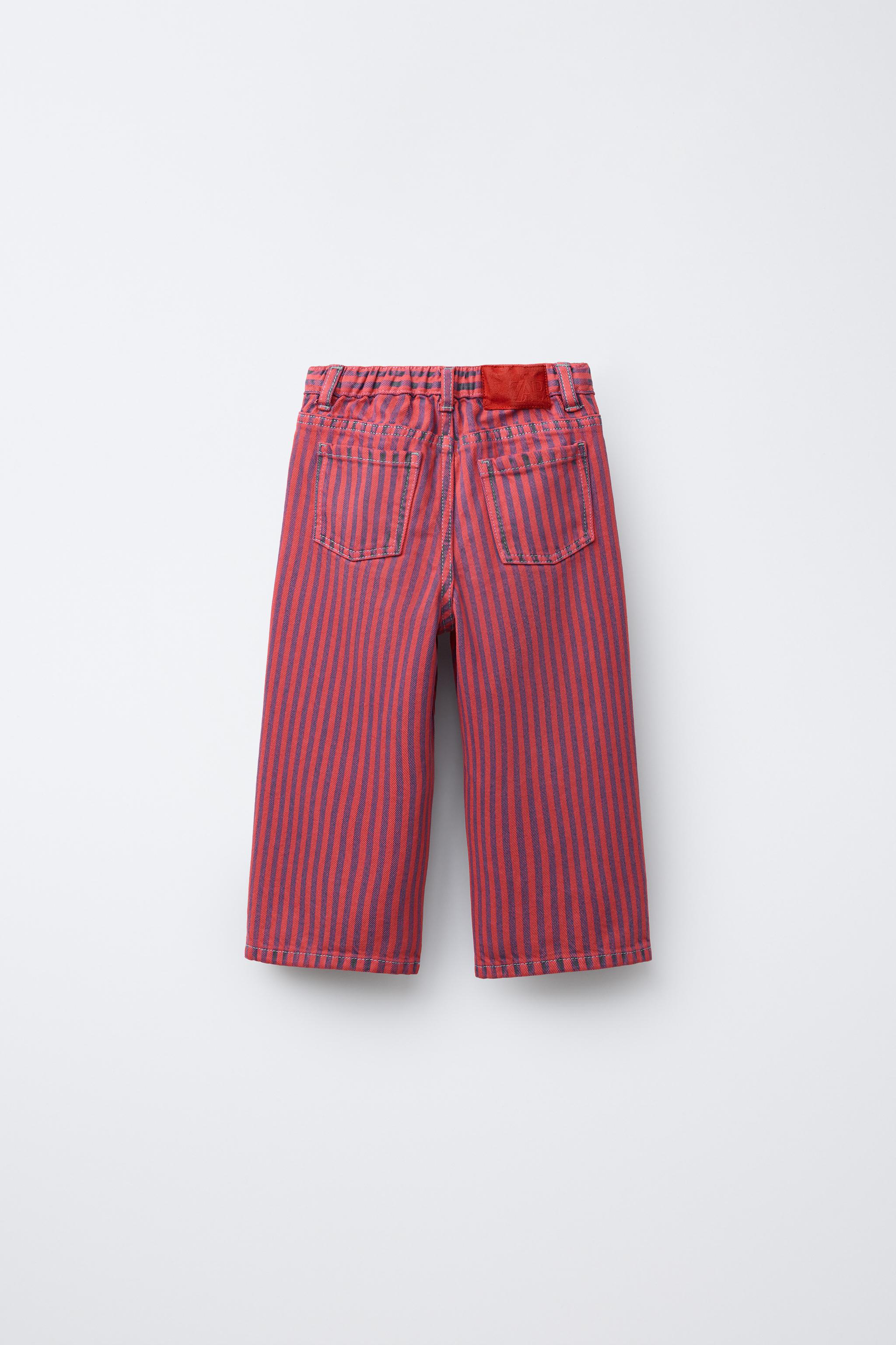 STRIPED STRAIGHT TWILL CULOTTES