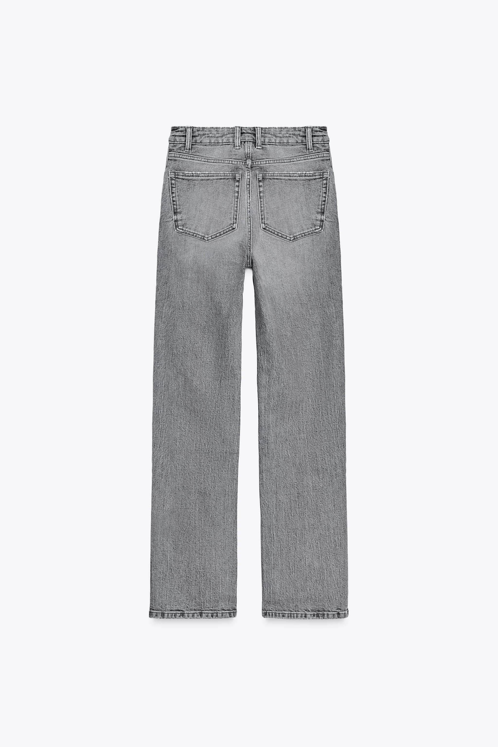 TRF HIGH-WAISTED STRAIGHT LEG JEANS