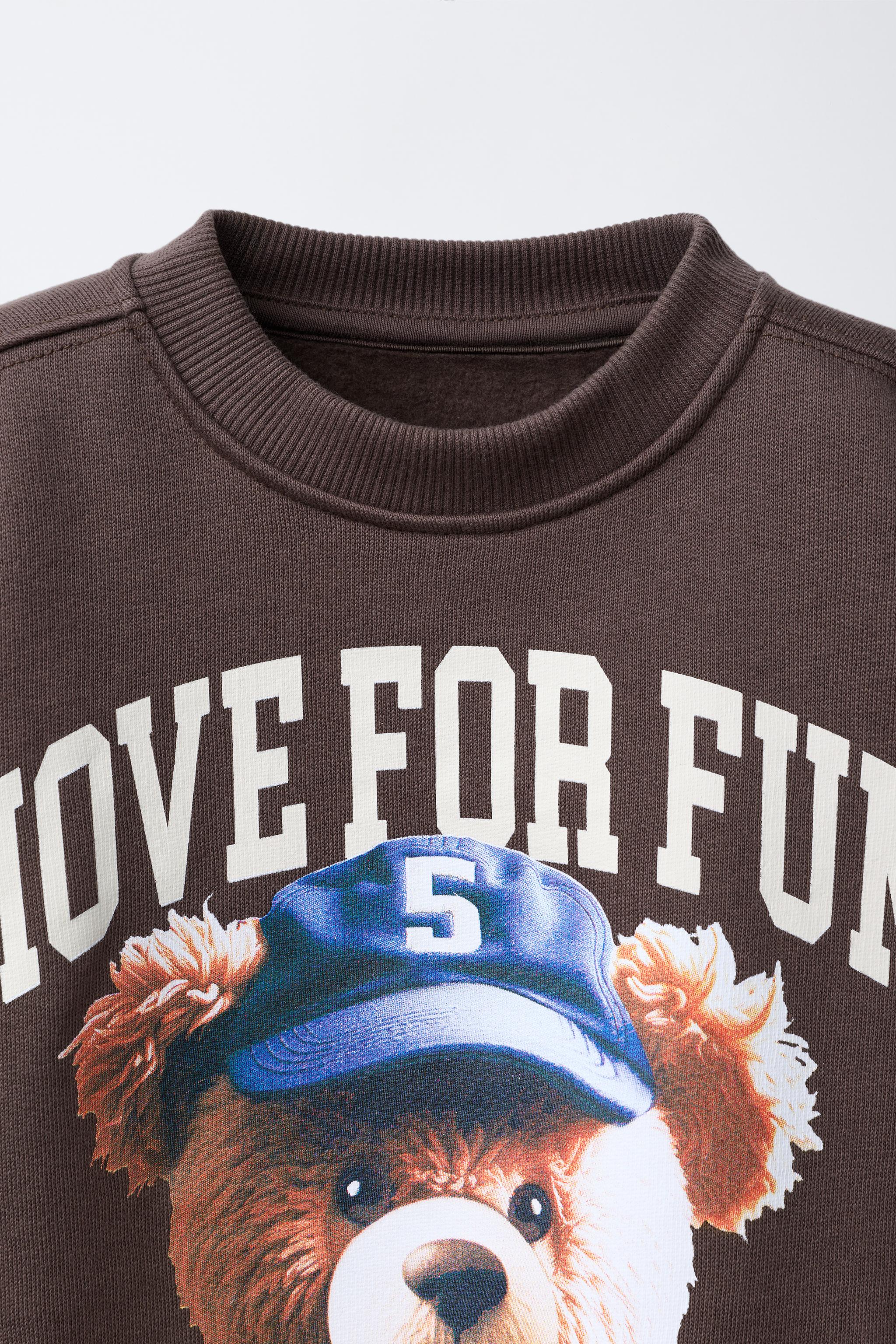 BEAR PRINT SWEATSHIRT