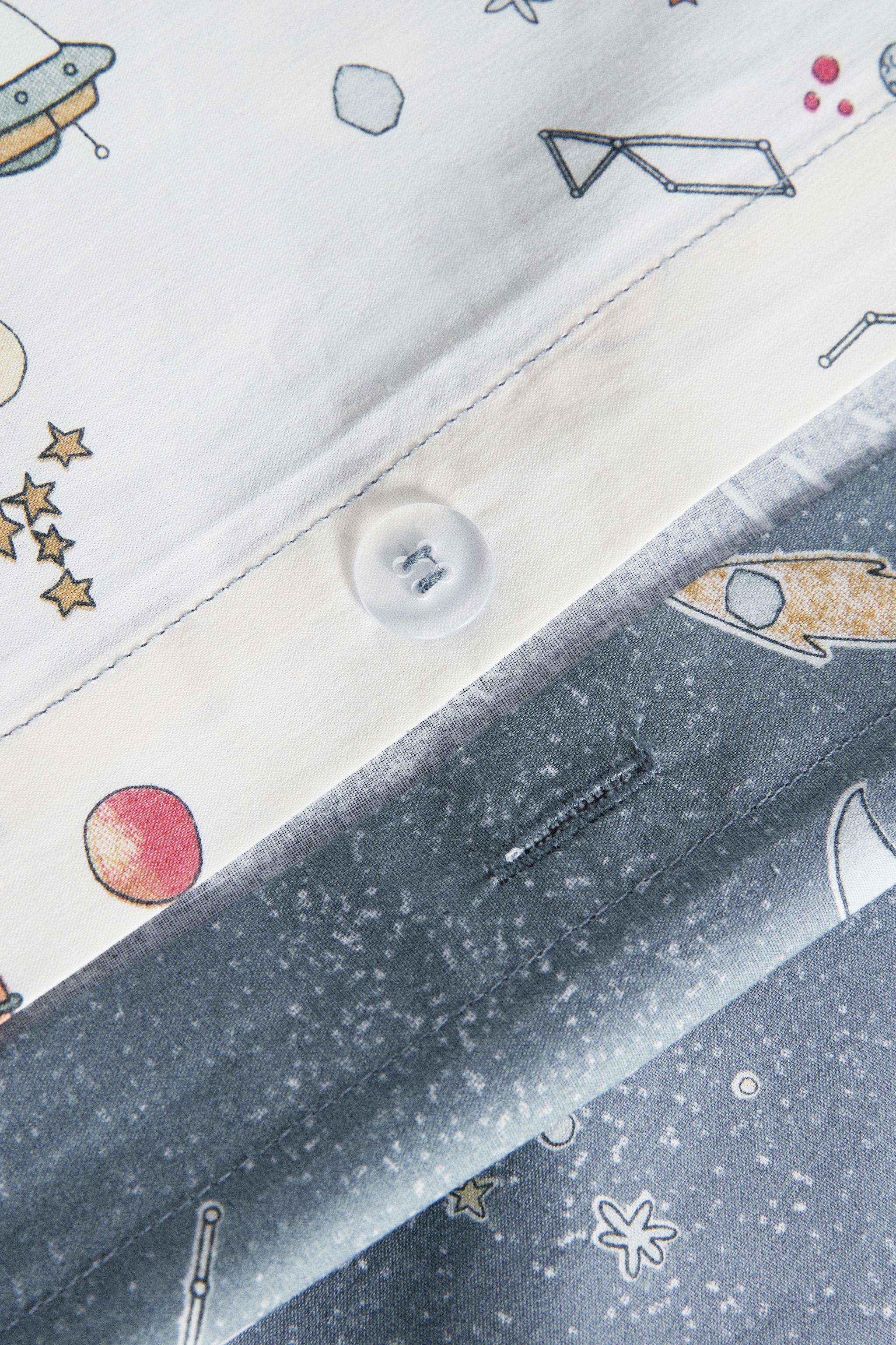 CHILDREN'S REVERSIBLE DUVET COVER SPACE