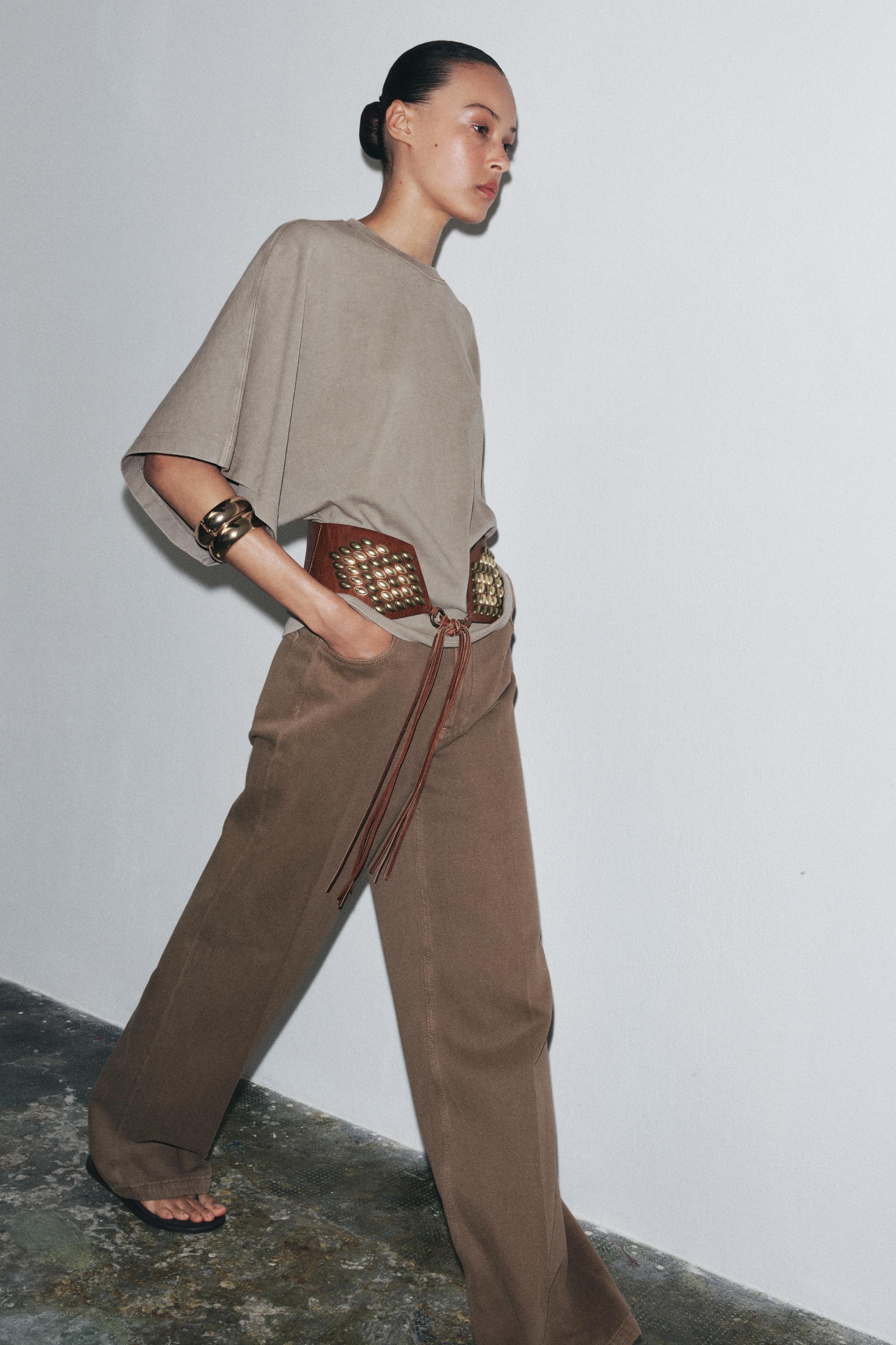 WASHED CAPE SLEEVE T-SHIRT