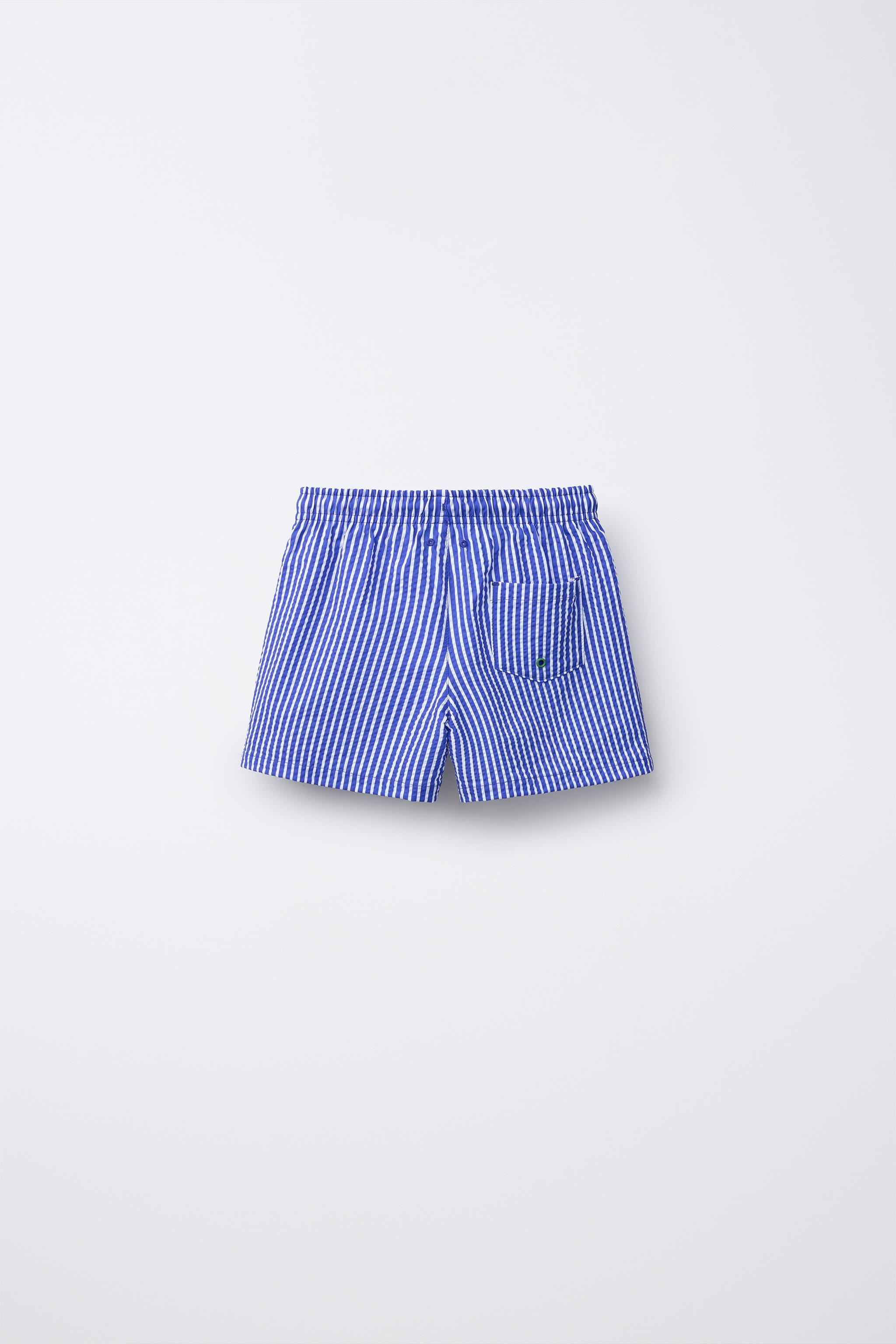 6-14 YEARS/ SEERSUCKER SWIM SHORTS