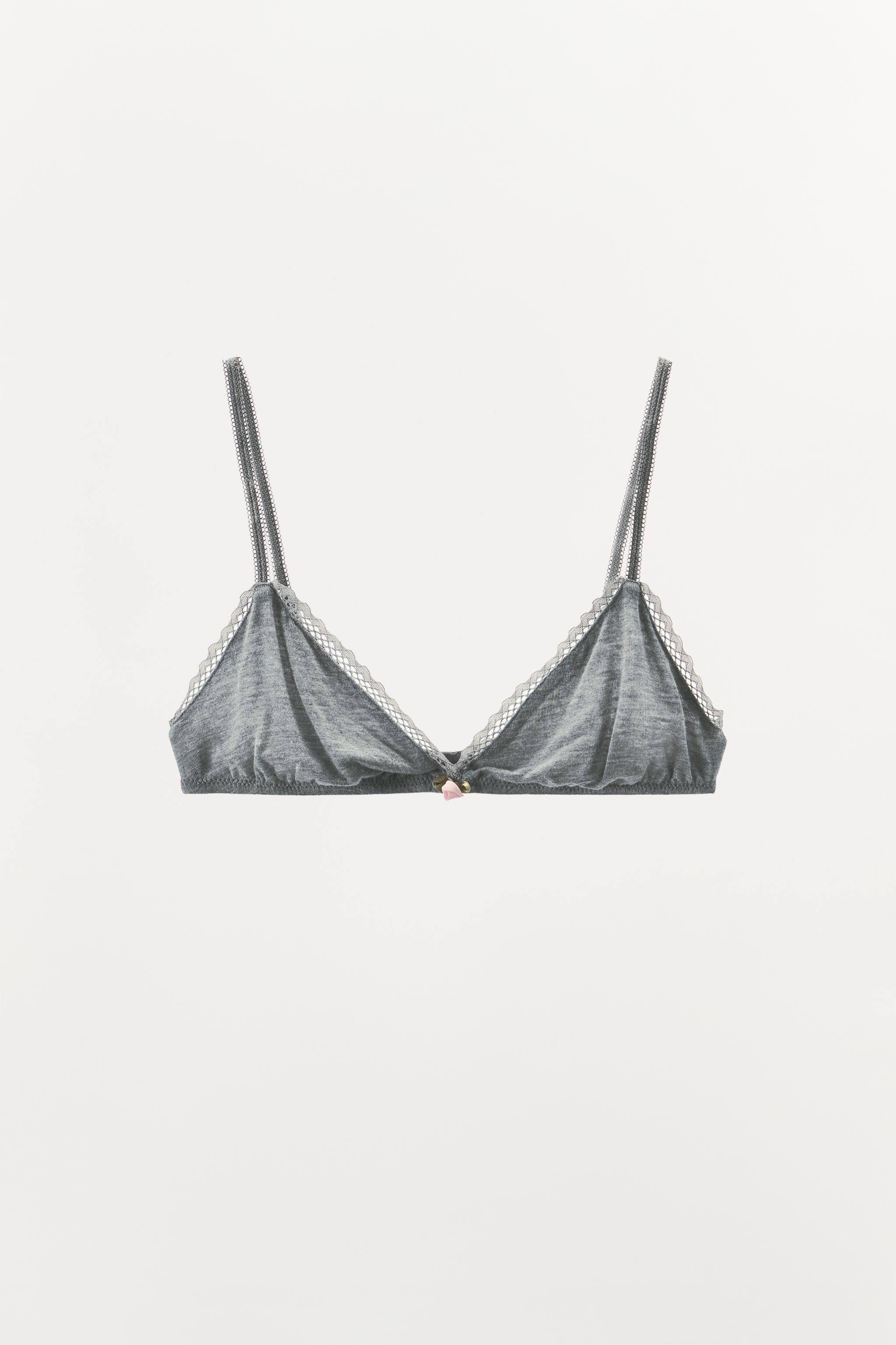 POINTELLE FLORAL TRIANGLE BRALETTE