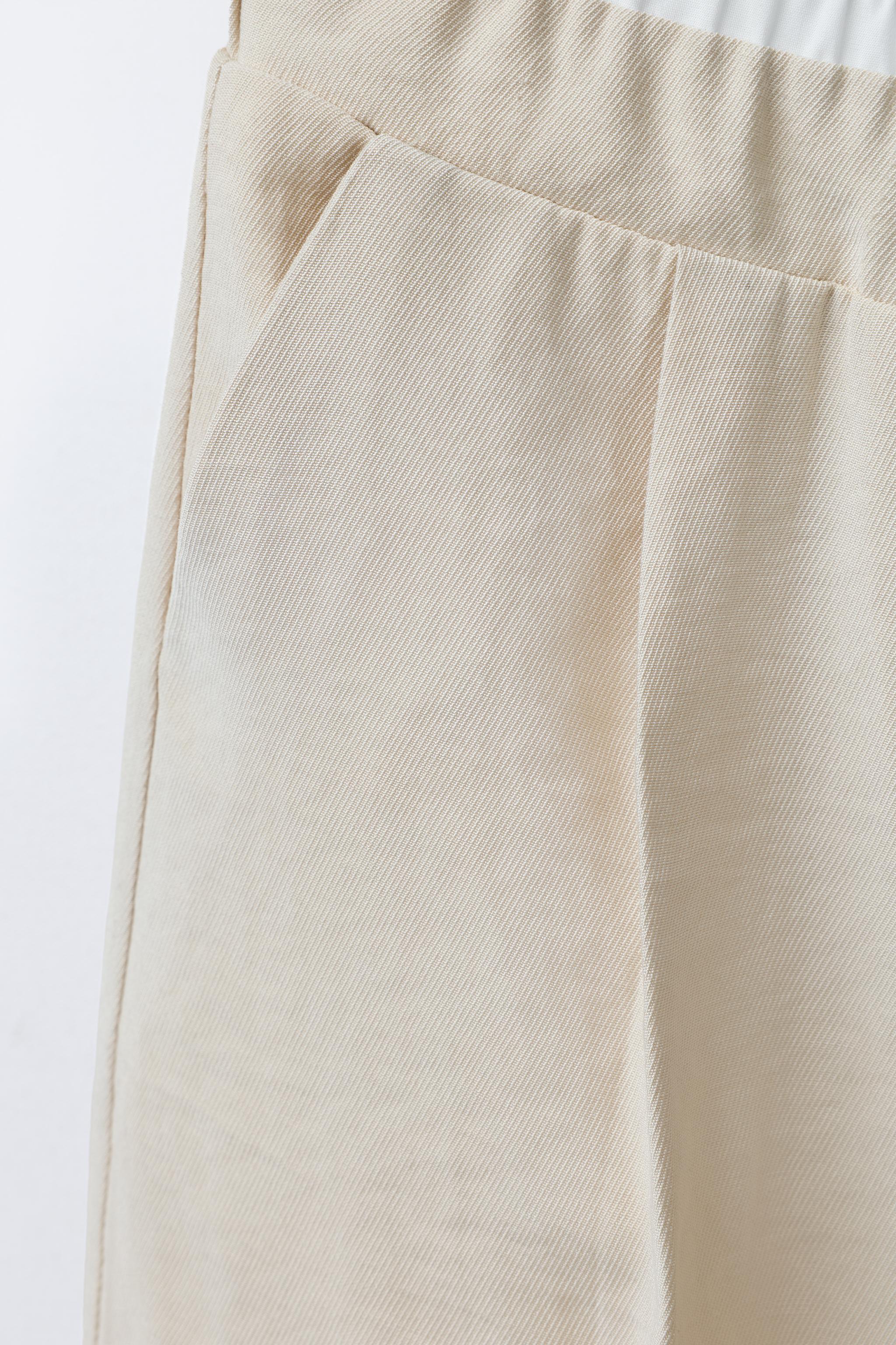 WIDE LEG DOUBLE WAISTBAND PANTS