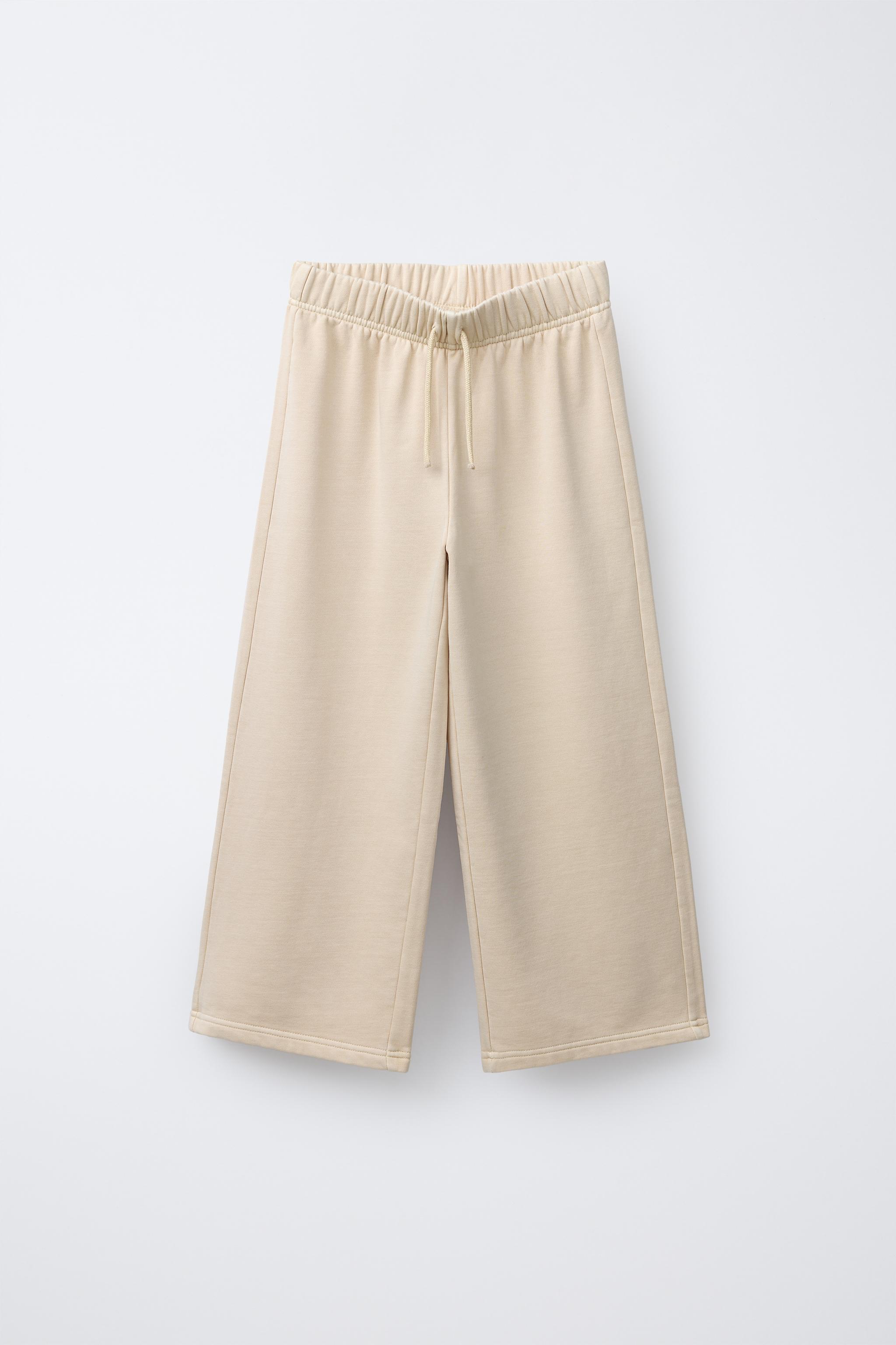 TEXT WIDE LEG SWEATSHIRT AND PANTS SET