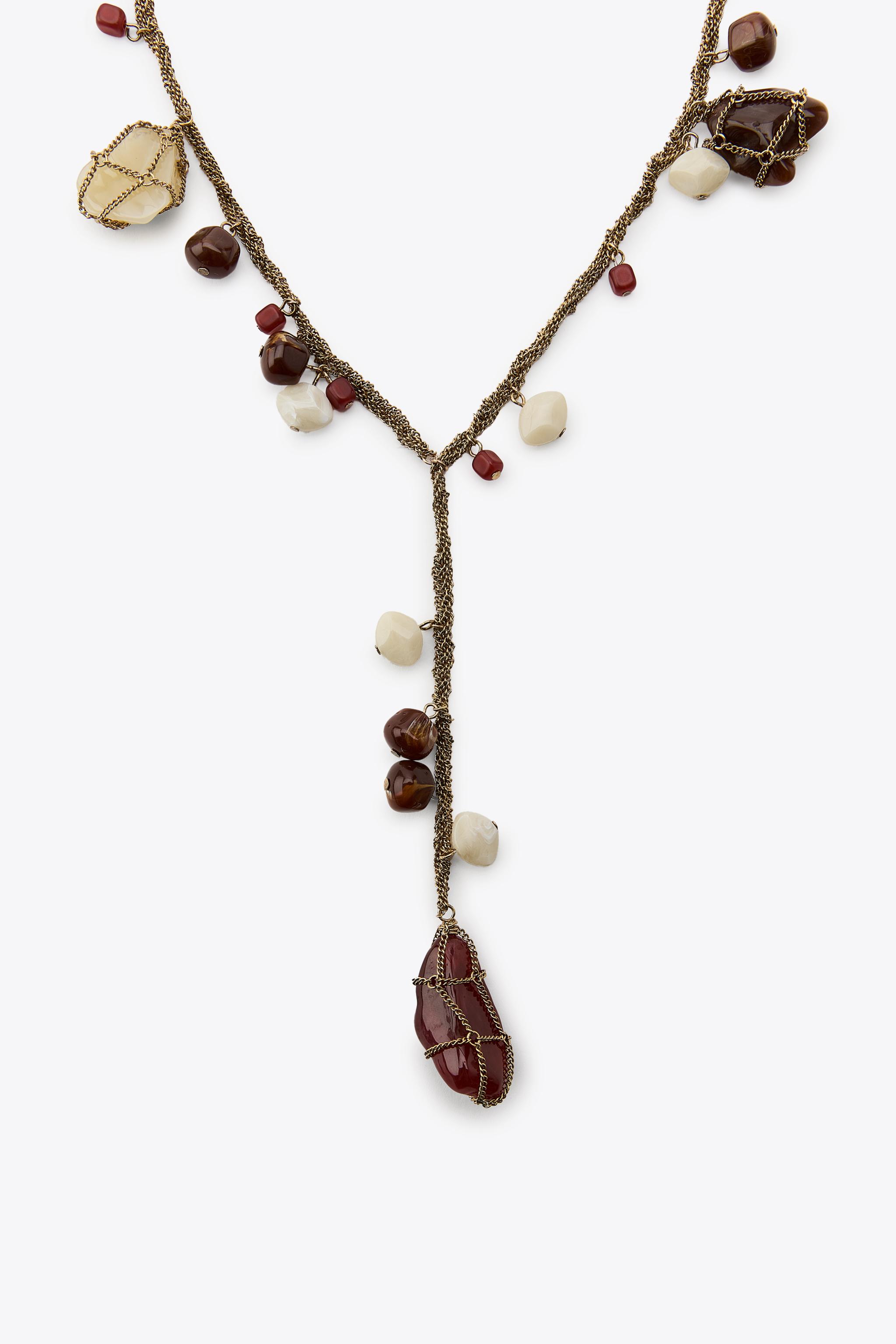 CHAIN AND STONE NECKLACE