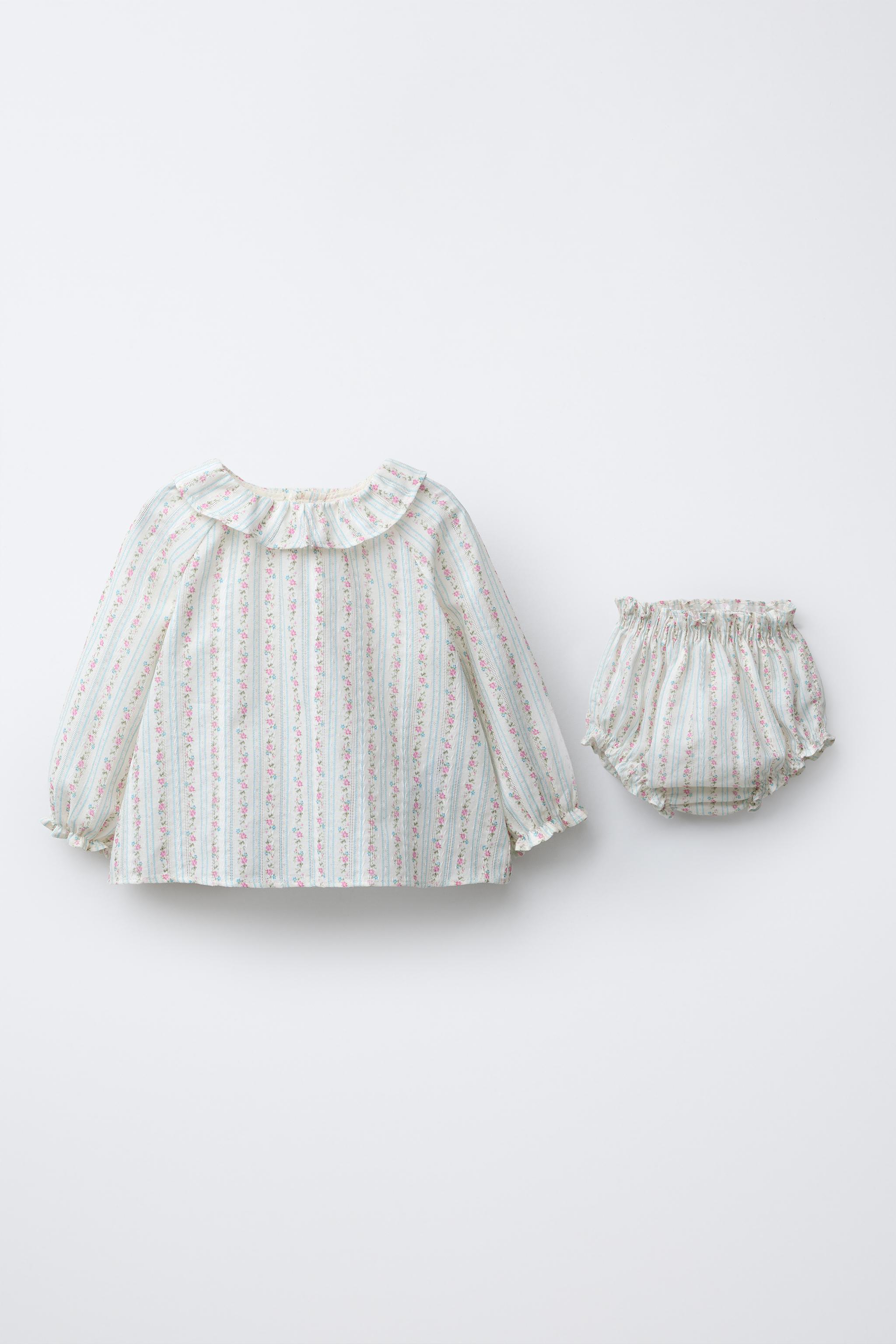 FLORAL SHIRT AND BLOOMERS SET
