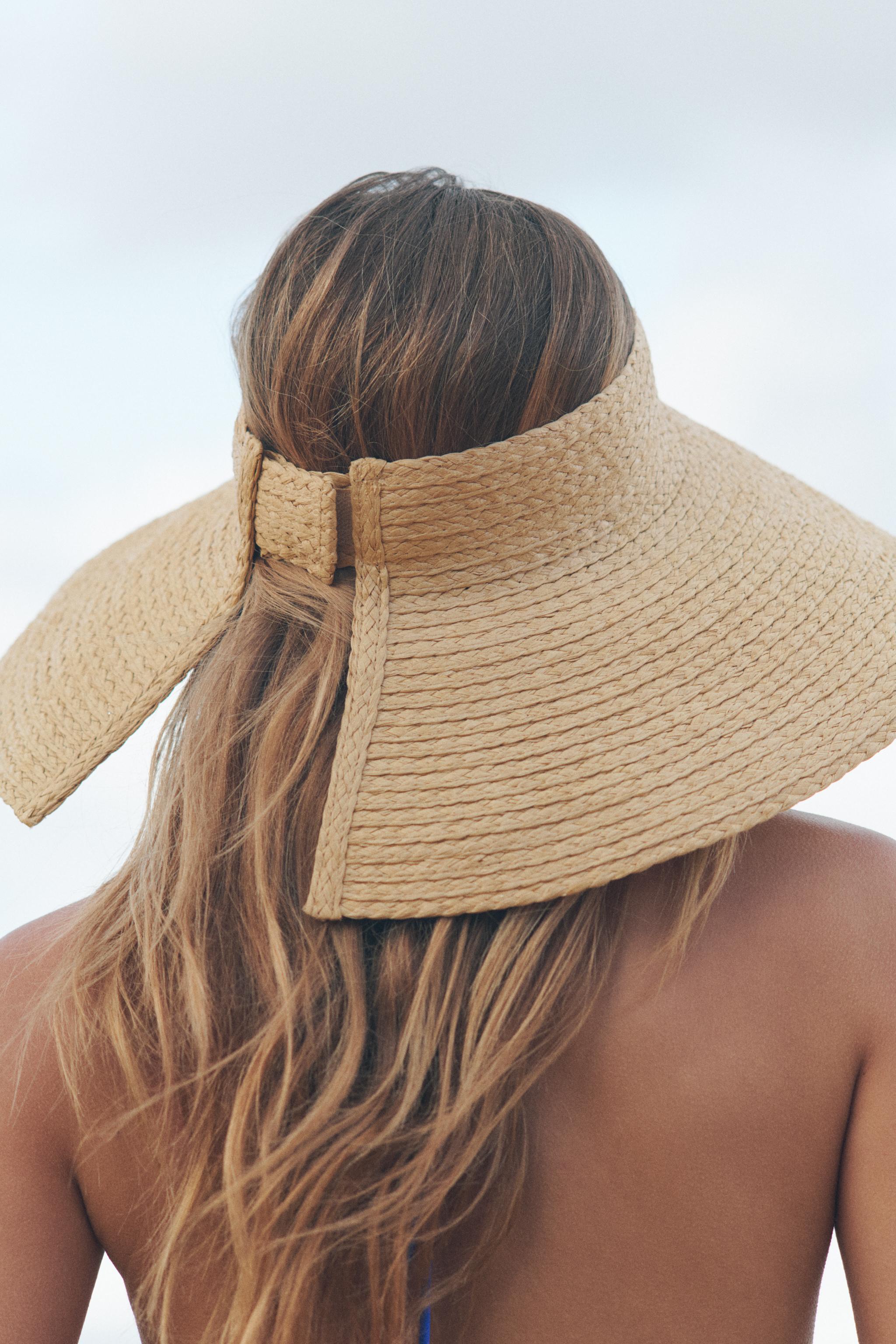 WIDE BRIM WOVEN VISOR