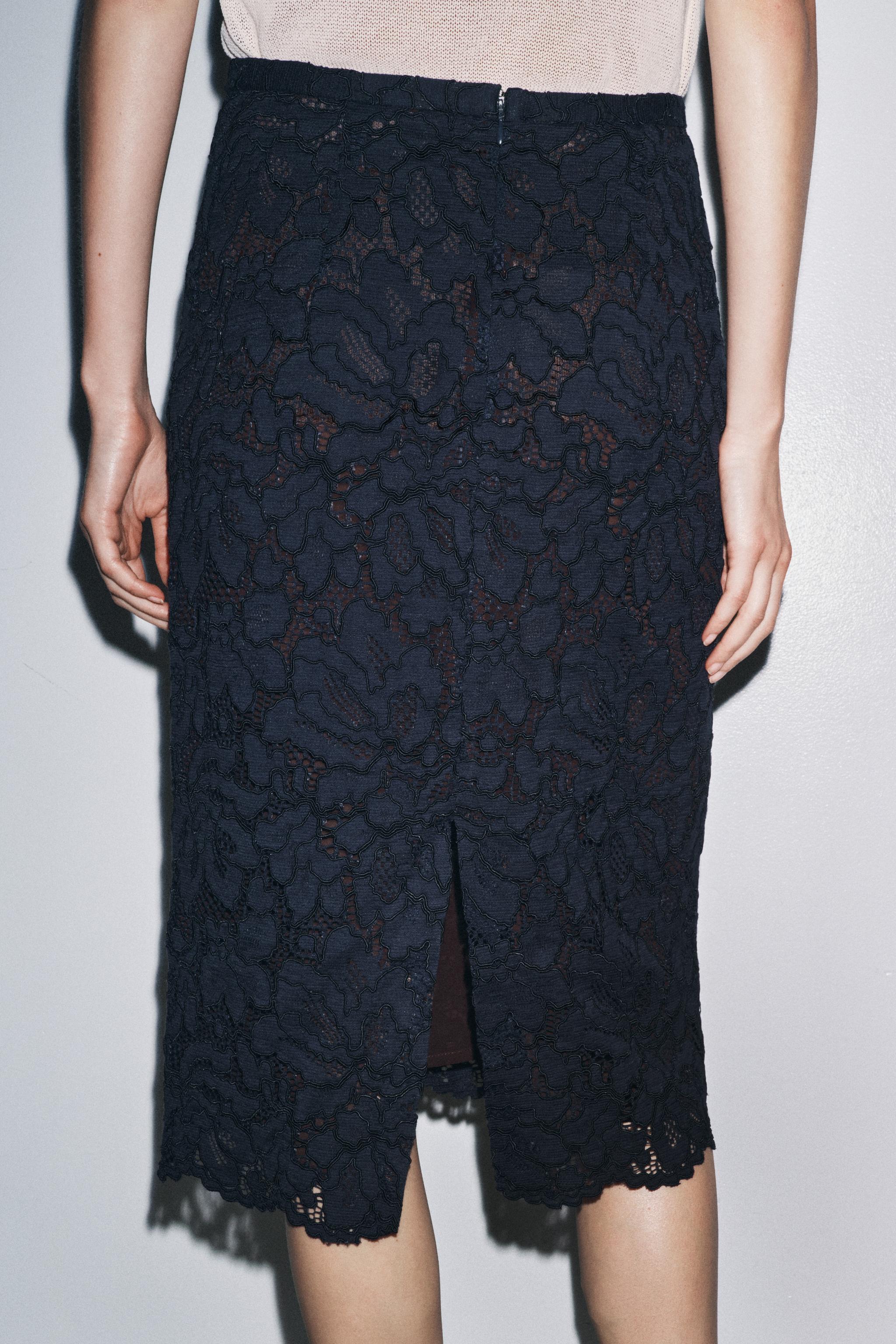 ZW COLLECTION LACE MIDI SKIRT