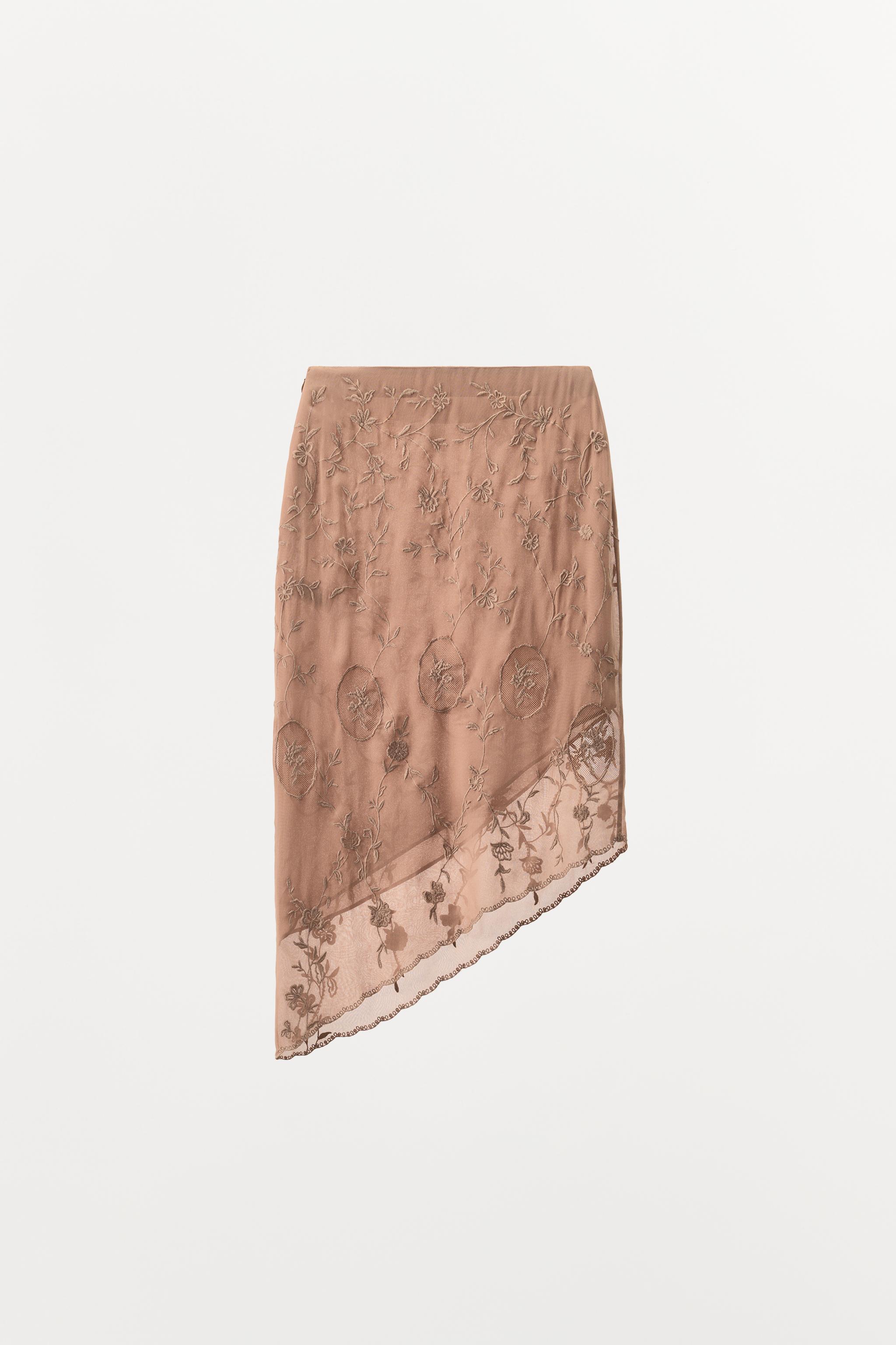 GEORGETTE EMBROIDERED BEADED SKIRT