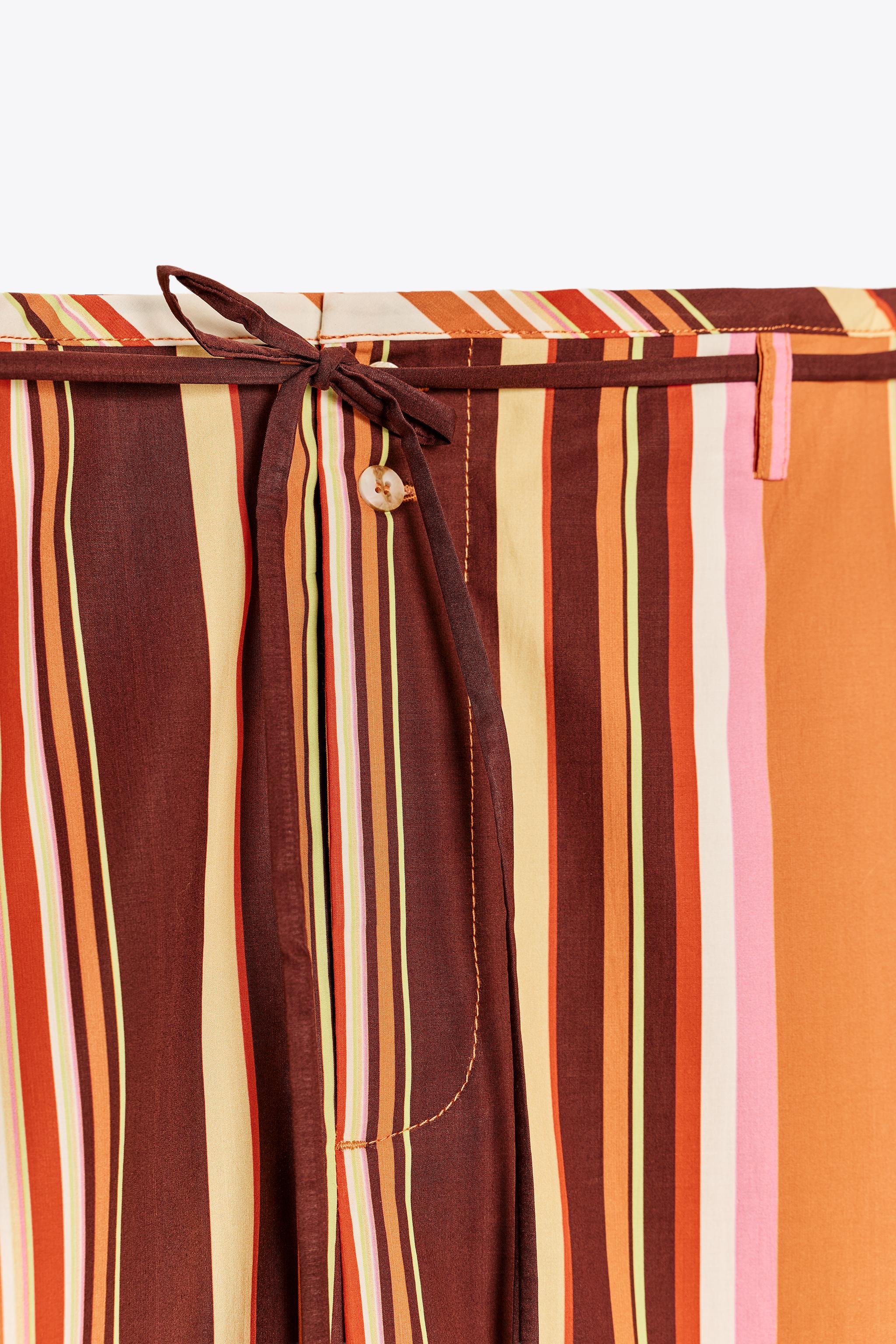 ZW COLLECTION STRIPED FLARE PANTS