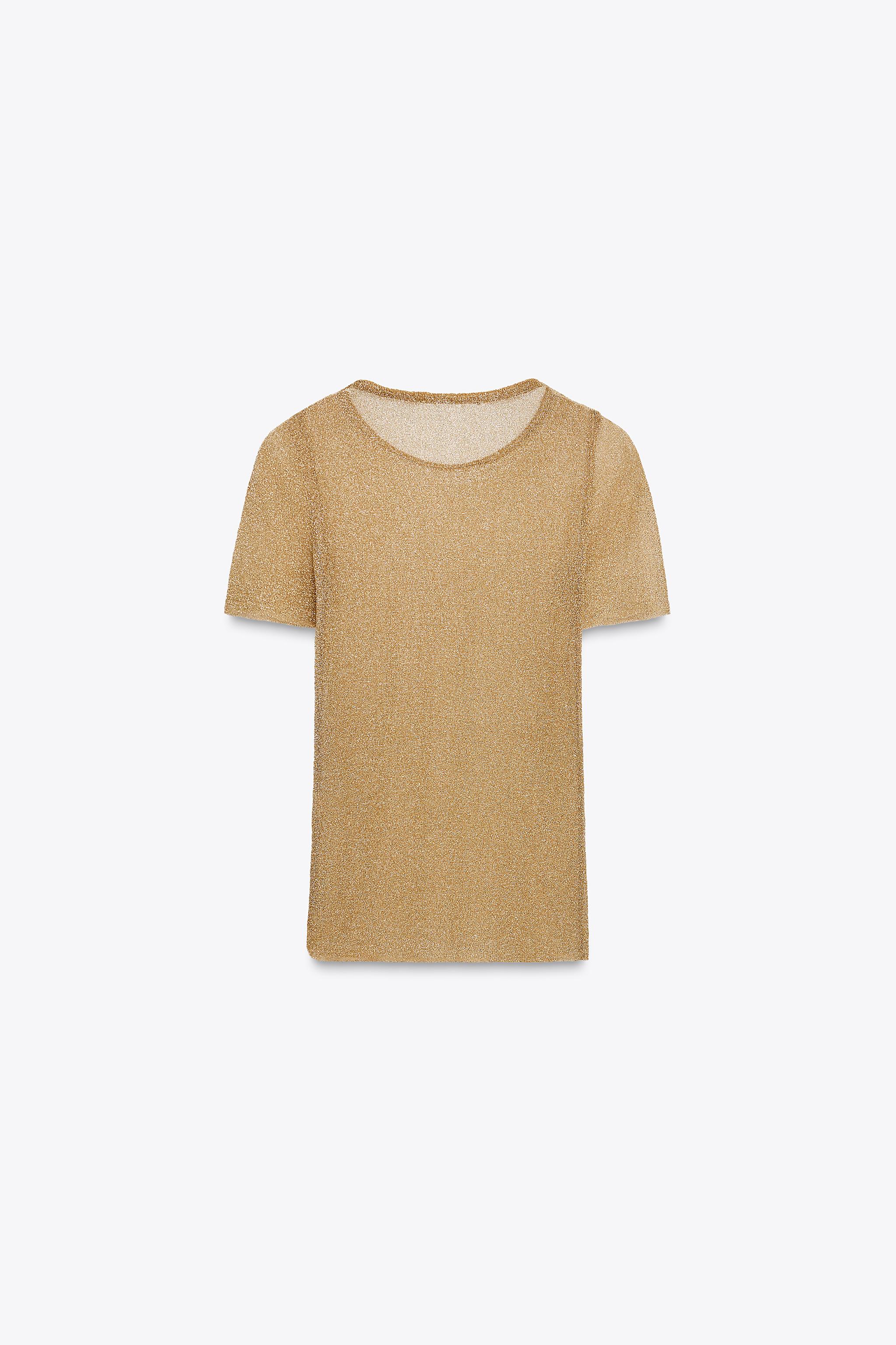 METALLIC SHORT SLEEVE T-SHIRT