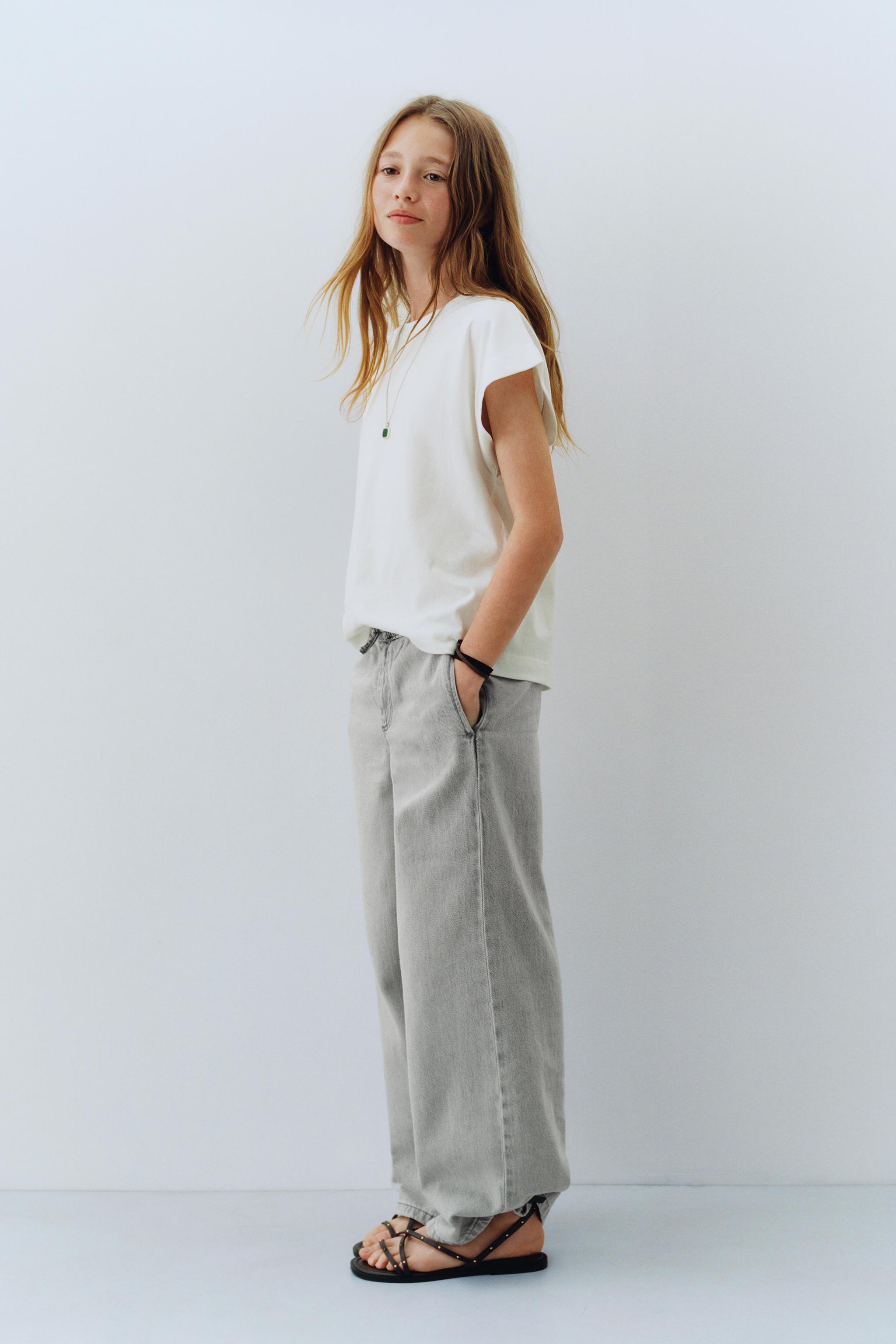 WIDE LEG DRAWSTRING JEANS