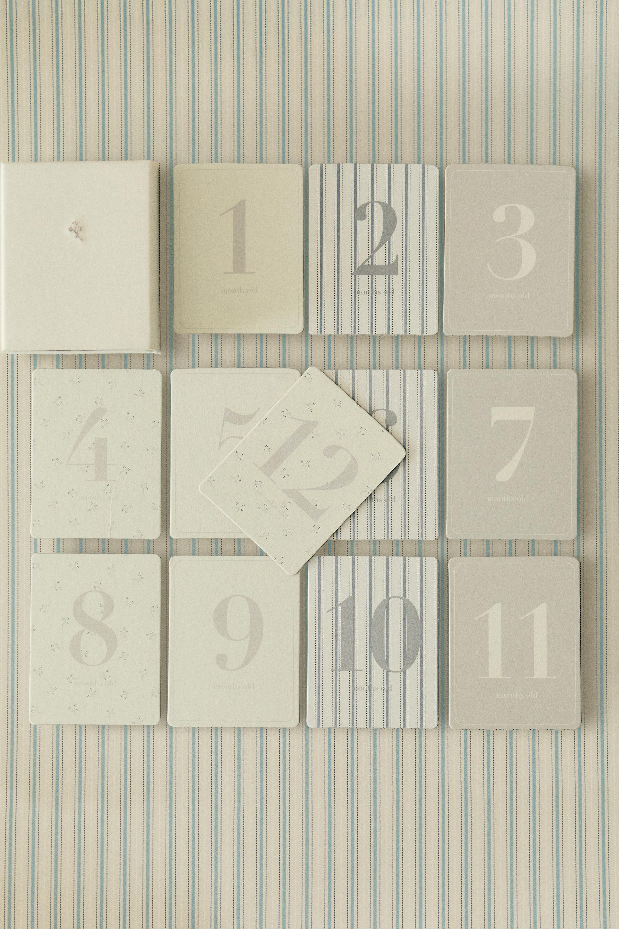 ELEPHANT BABY MONTH CARDS